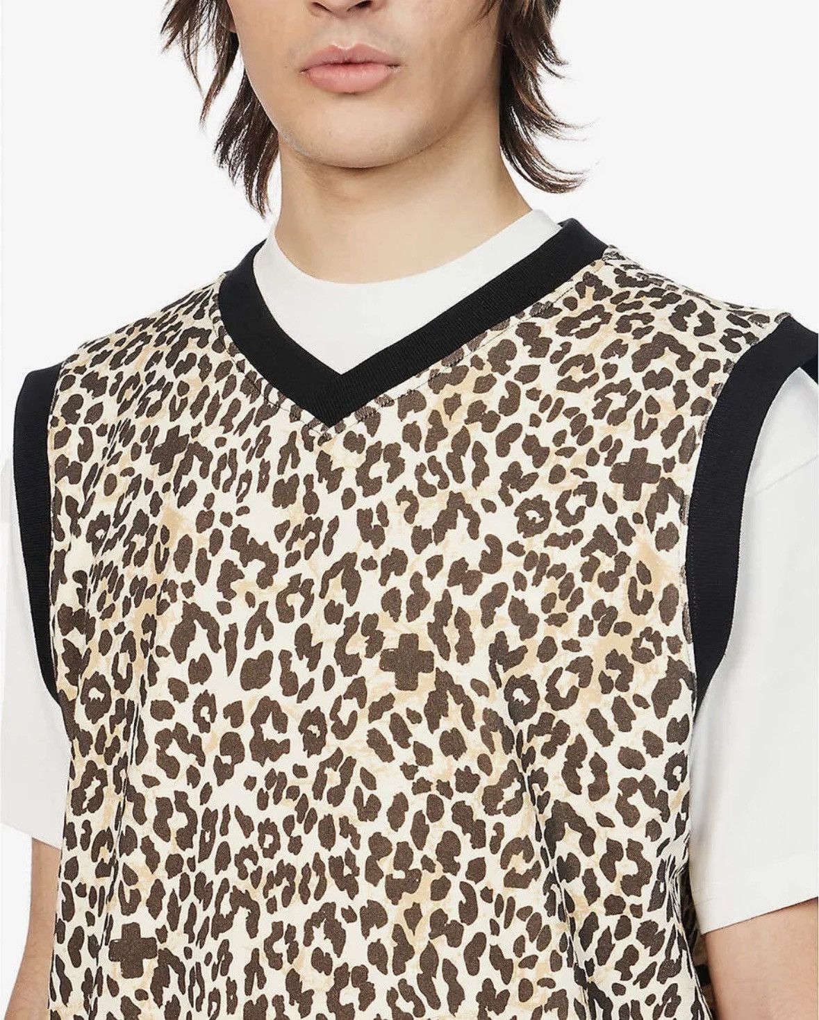 Places + Faces PLACES + FACES Leo-Plus Leopard Pattern Cotton Jersey Vest Size US L / EU 52-54 / 3 - 3 Thumbnail
