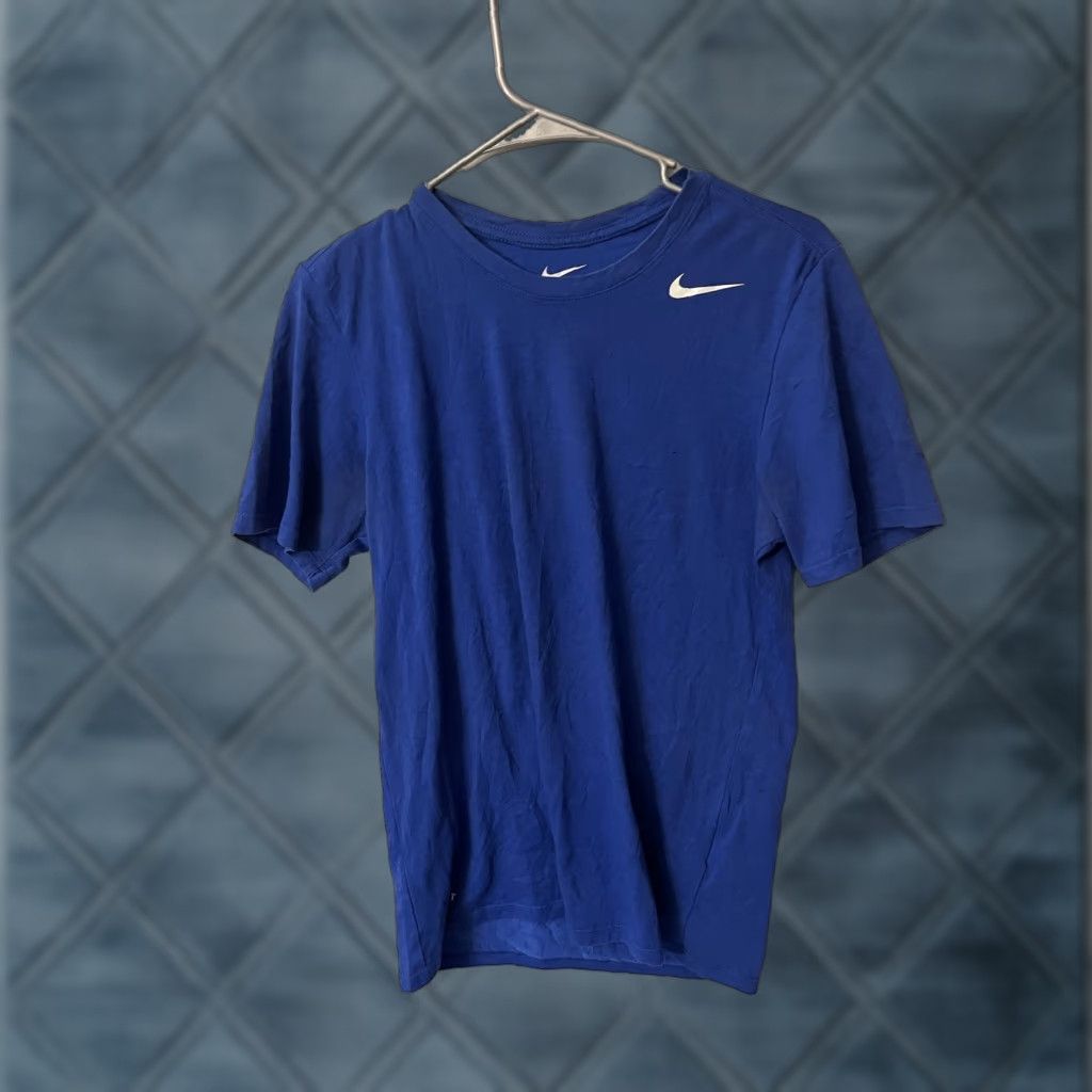 Nike Nike Dri-Fit Short Sleeve T-Shirt Mens Blue Size S Logo Solid Athletic Tee Size US S / EU 44-46 / 1 - 1 Thumbnail