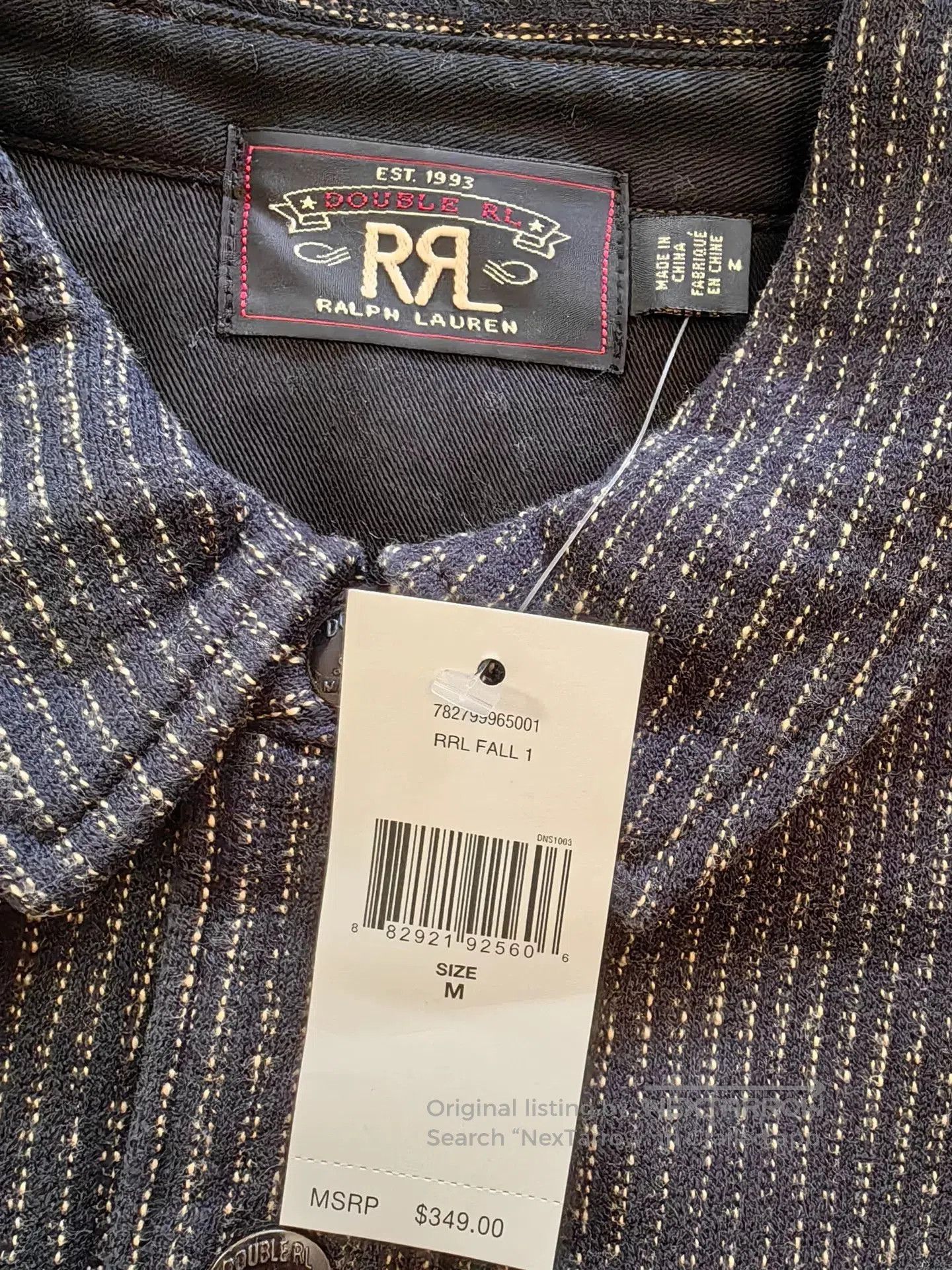 RRL Ralph Lauren RRL Fleece Overshirt Jacket. Size US M / EU 48-50 / 2 - 3 Thumbnail