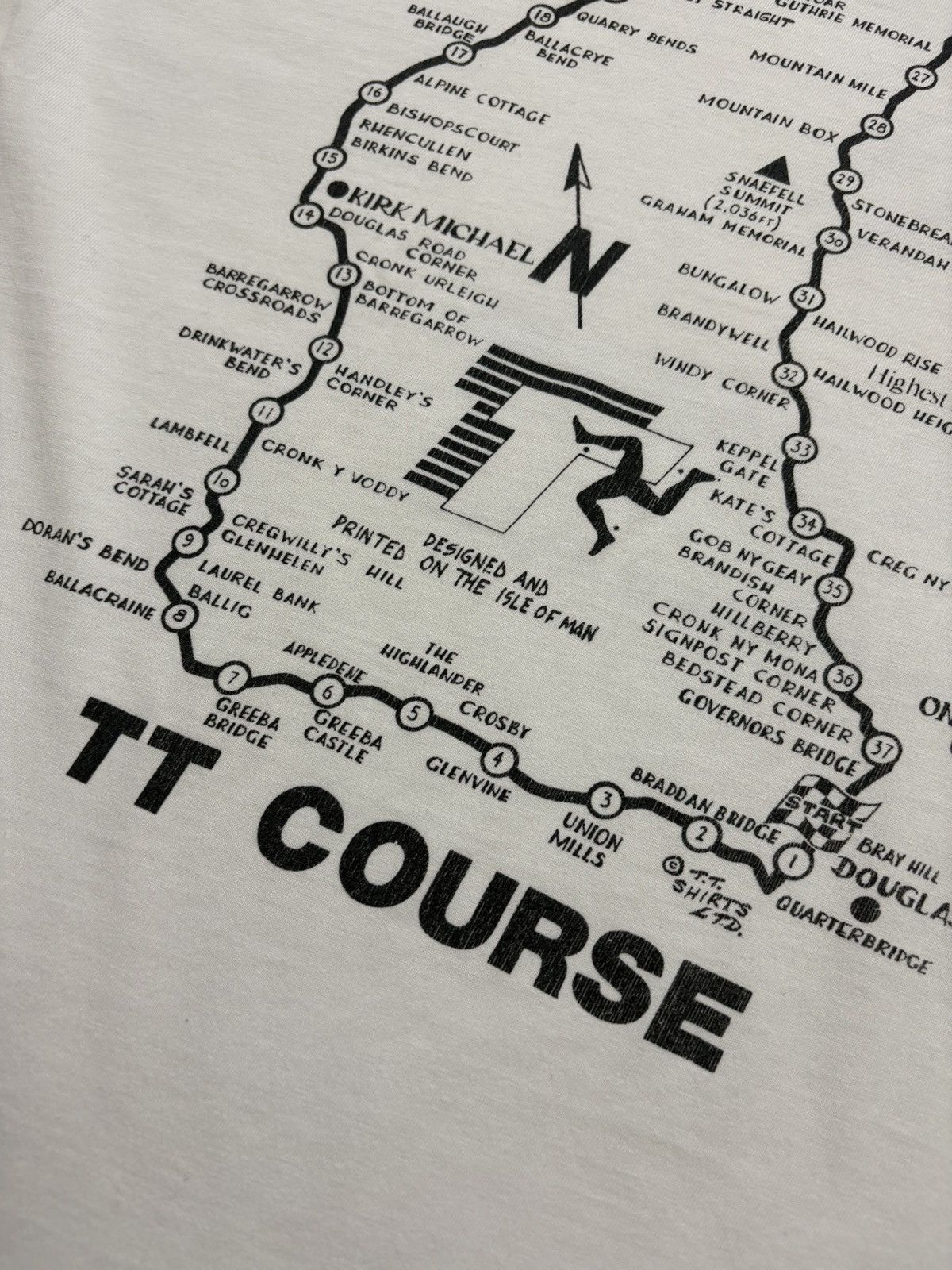 Vintage Vintage 90s Isle of Man TT Motorcycle Racing T-Shirt Moto Size US XL / EU 56 / 4 - 12 Thumbnail