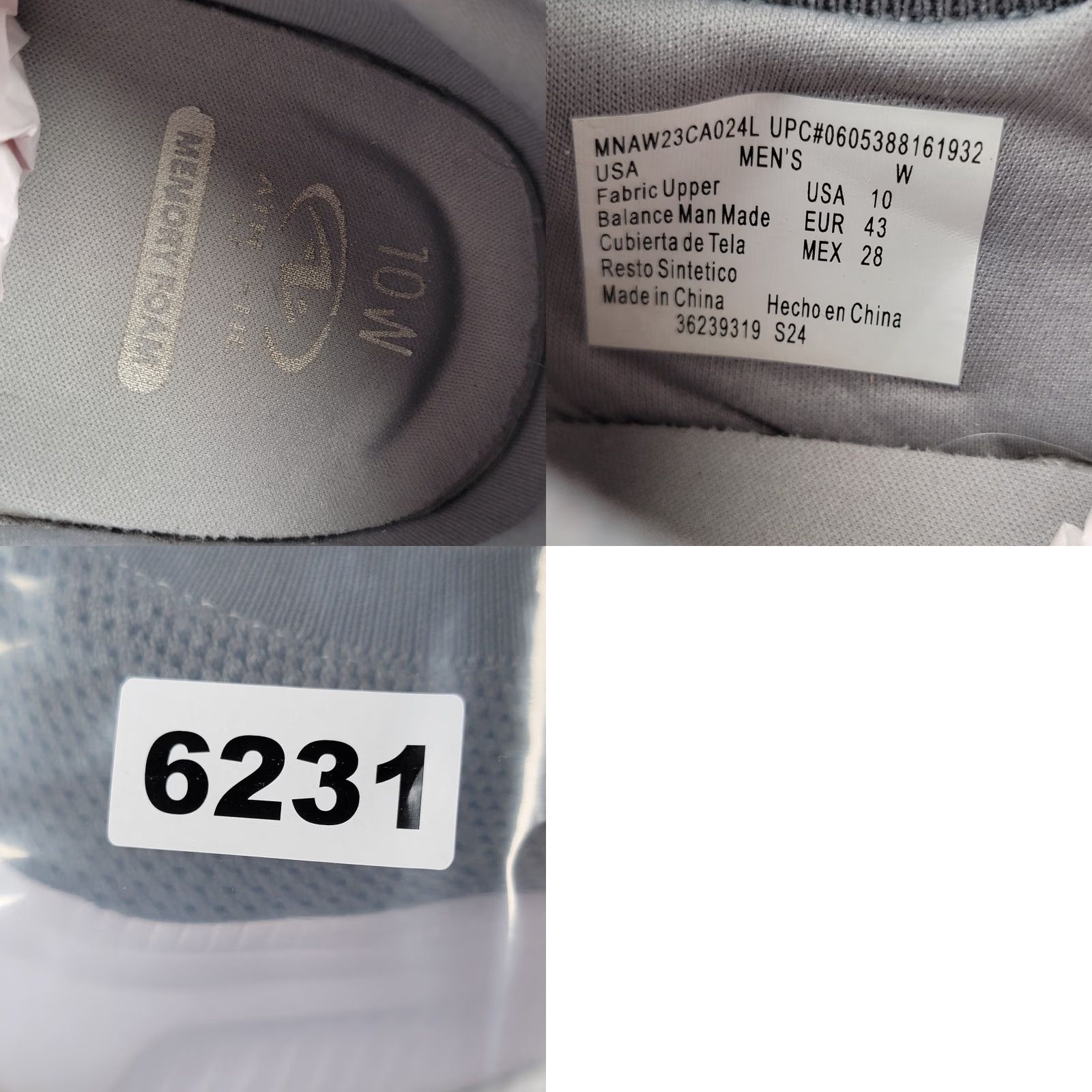 Athletic Works Athletic Works Men's Gray Banded Knit Upper Low Top Slip-on Sneakers Size 10 Athletic Shoes Mens Size US M / EU 48-50 / 2 - 9 Thumbnail