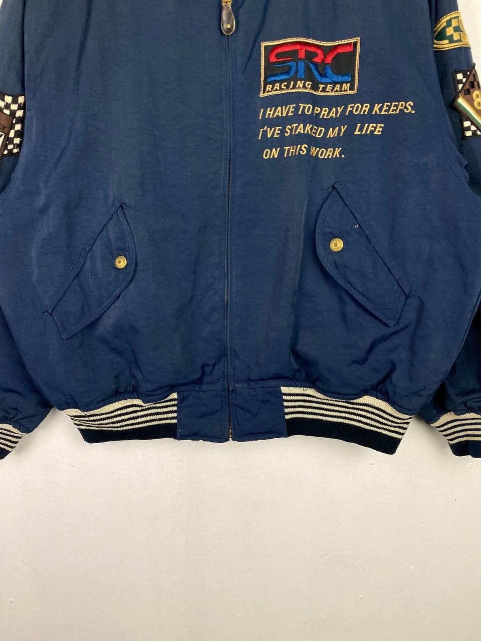 Japanese Brand vintage src racing team bomber jacket very nice design Size US L / EU 52-54 / 3 - 4 Thumbnail