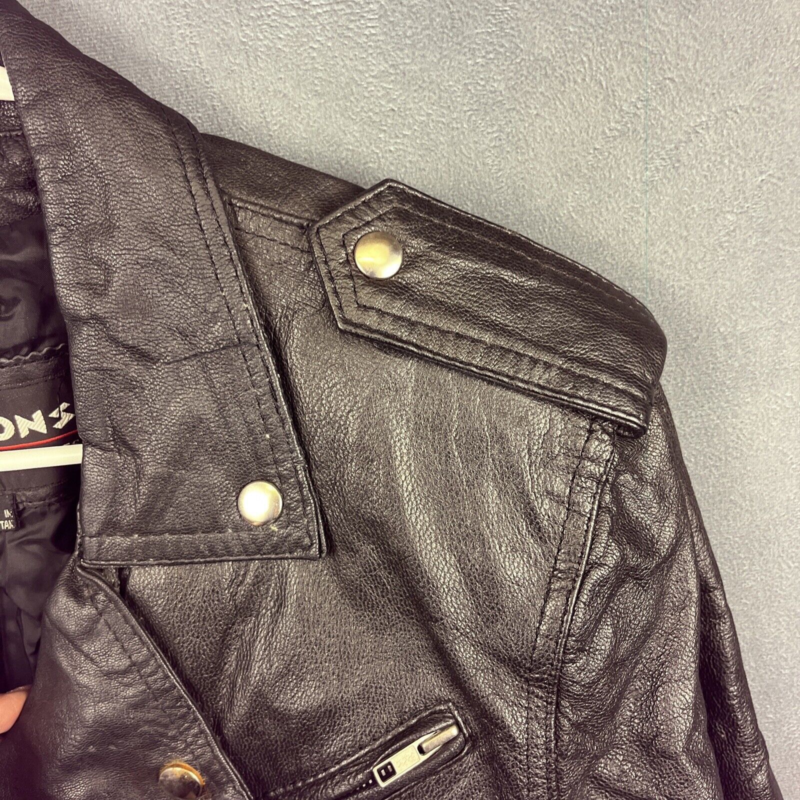 Wilsons Leather Vintage Wilsons Leather Moto Biker Cropped Jacket Medium Size M / US 6-8 / IT 42-44 - 13 Thumbnail