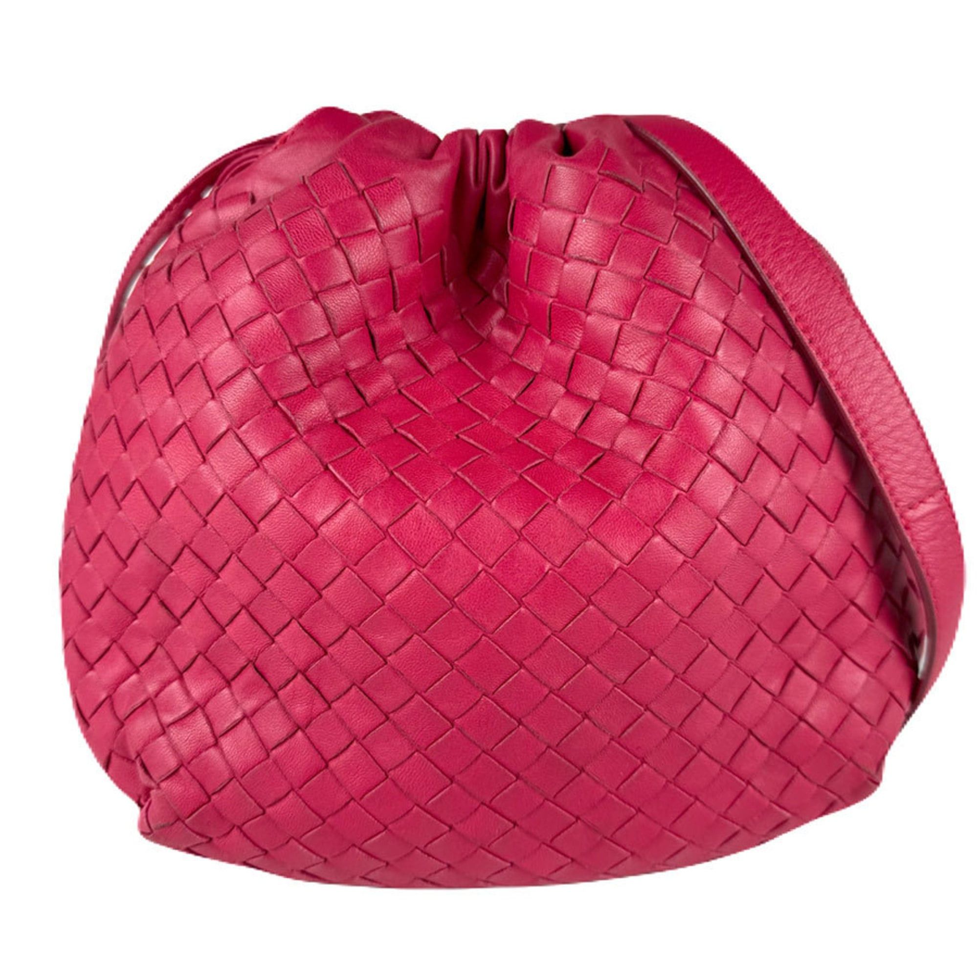 Bottega Veneta Bottega Veneta Intrecciato Leather Shoulder Bag in Magenta for Women, Free Shipping, z8736 Size ONE SIZE - 1 Thumbnail