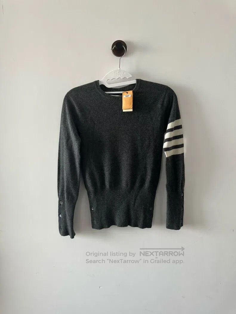 Thom Browne Thom Browne Medium Grey Cashmere Sweater Size XS / US 0-2 / IT 36-38 - 1 Thumbnail