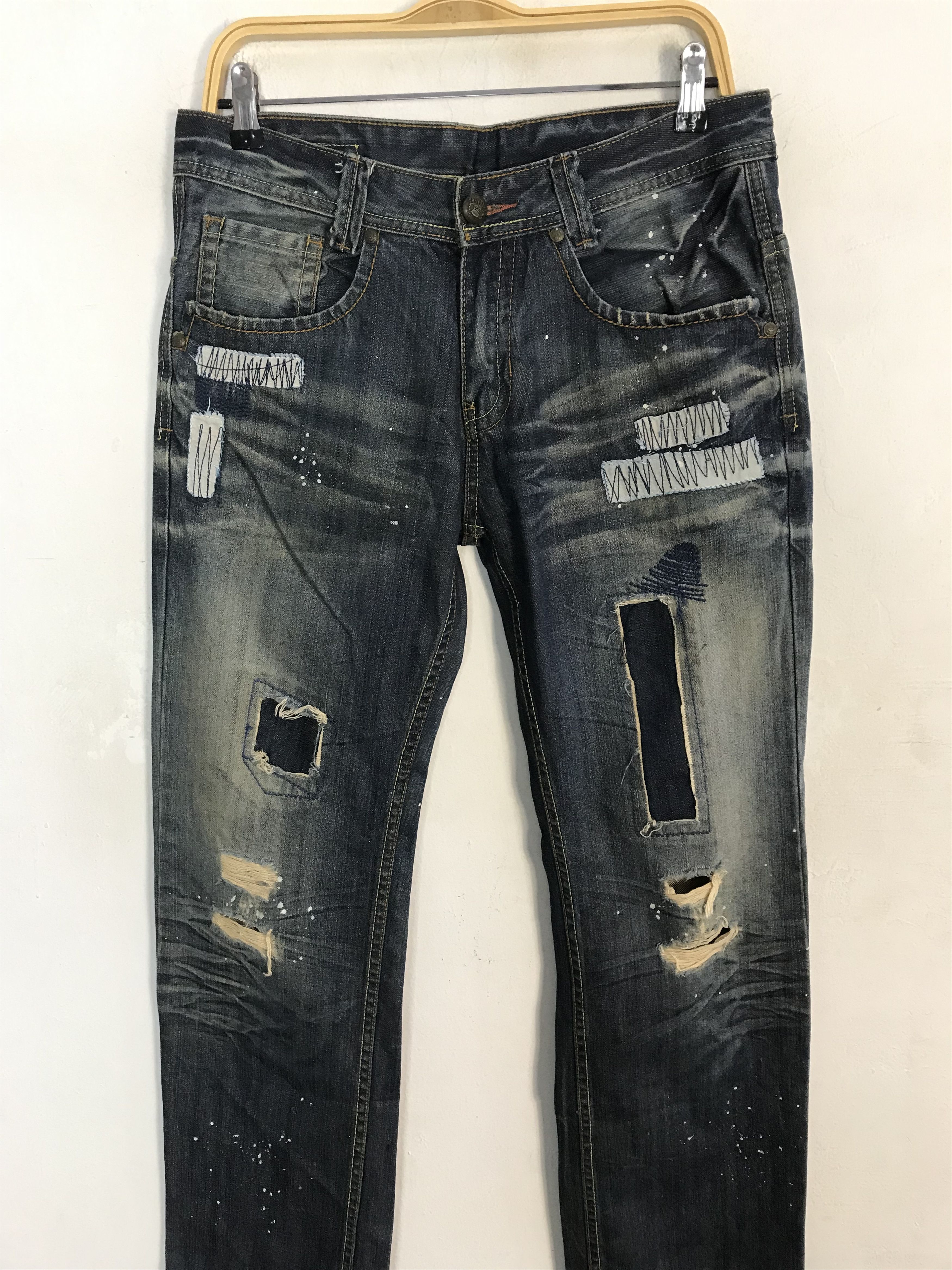Robins Jeans Distressed Styled Japanese Robins Jeans Straight Cut Size US 32 / EU 48 - 2 Thumbnail