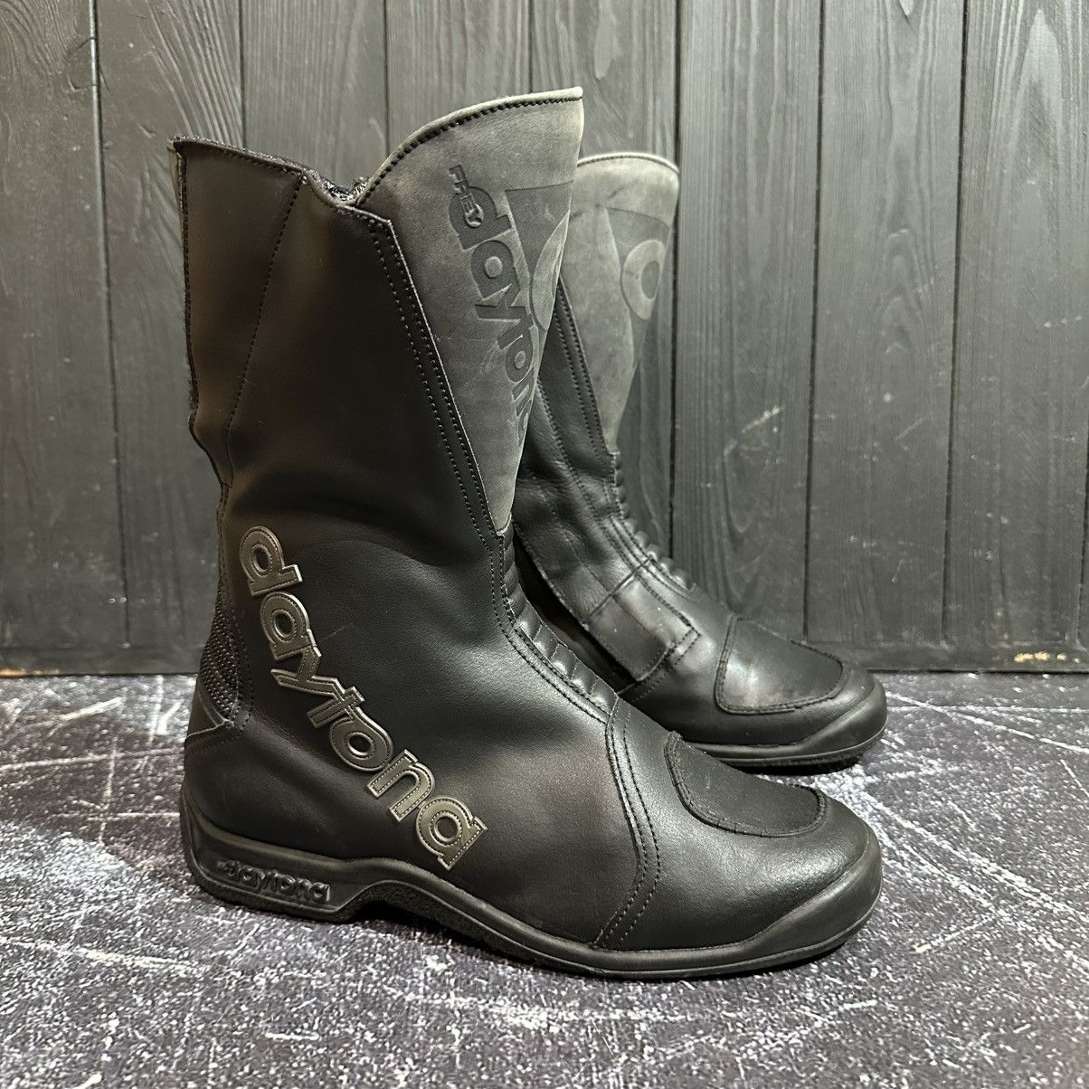 Daytona DAYTONA women’s Leather Moto Biker Moots Size 38 Size US 8 / IT 38 - 2 Thumbnail