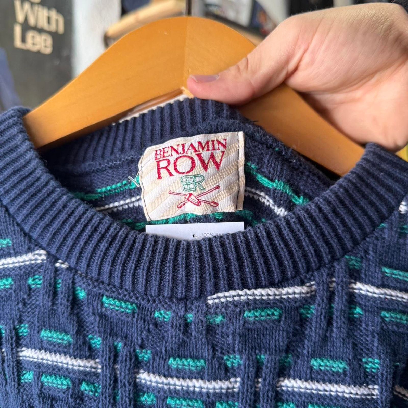 Vintage Vintage 90s Patterned Knit Sweater Size US XL / EU 56 / 4 - 6 Thumbnail
