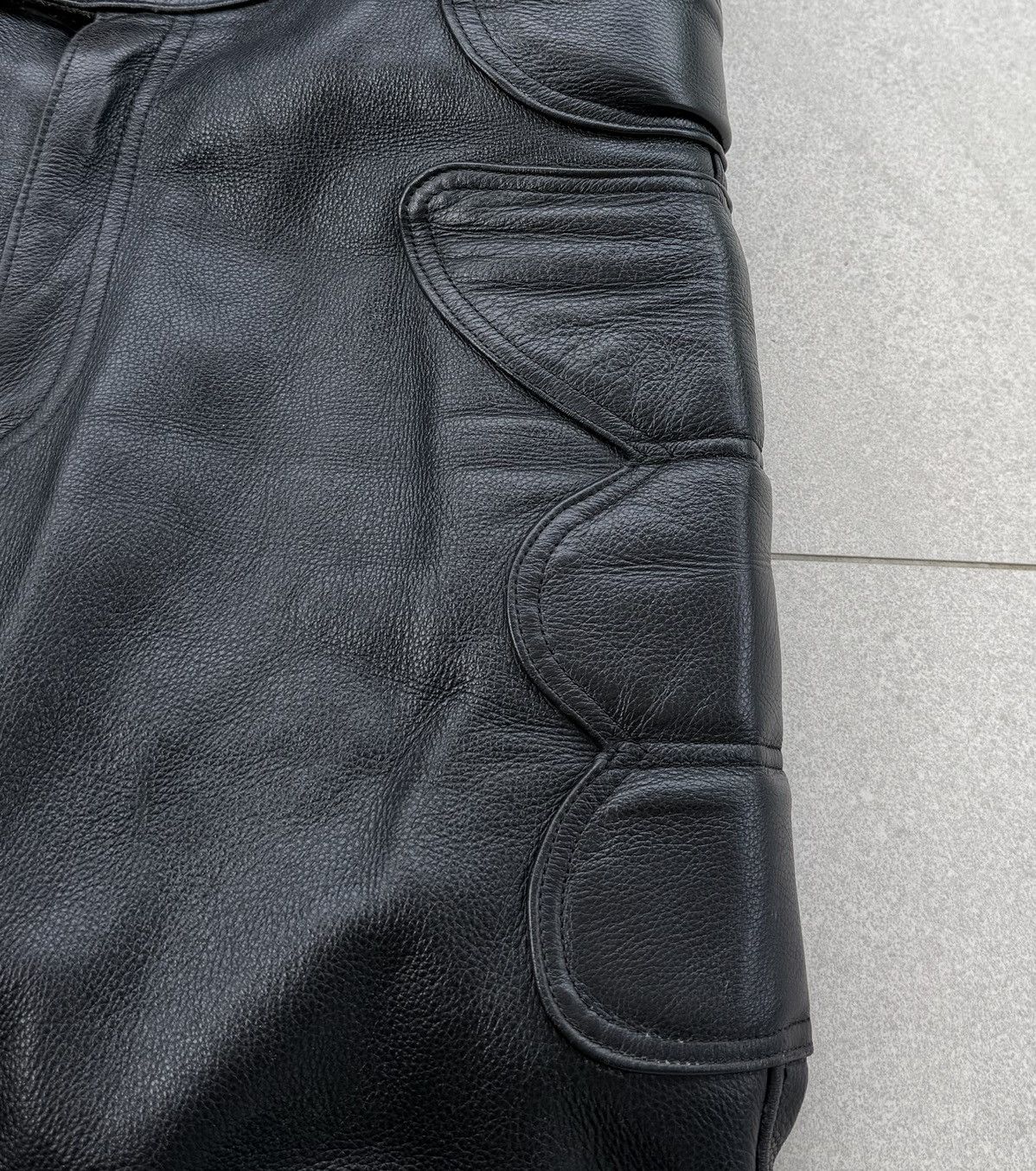 Vintage B’s Leather Motorcycle Pants Padded Biker Archive Leather Size US 30 / EU 46 - 3 Thumbnail