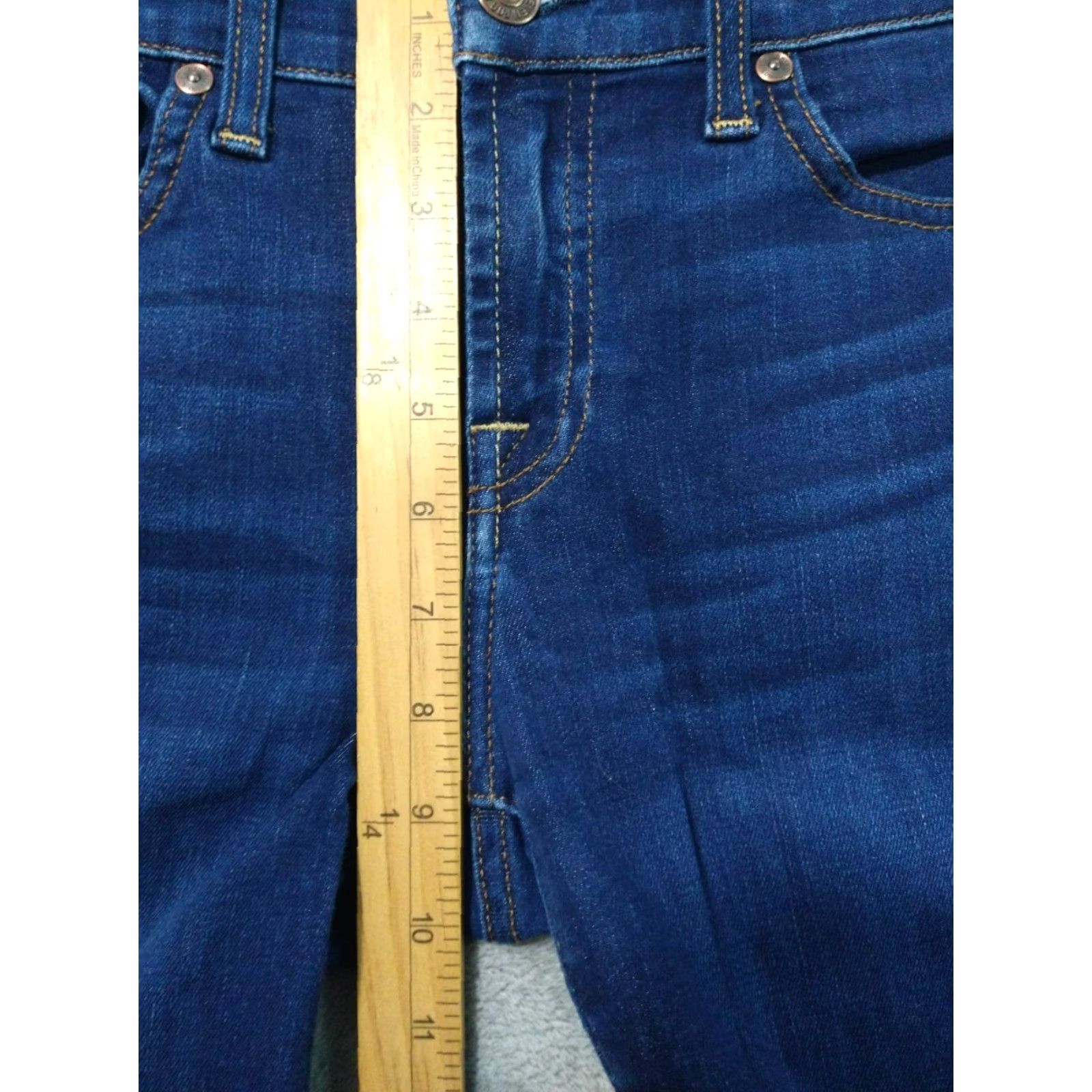 7 For All Mankind 7 For All Mankind Jeans Womens 24 Blue Denim Ankle Skinny Stretch Dark Wash Size 42" / US 20 - 4 Thumbnail