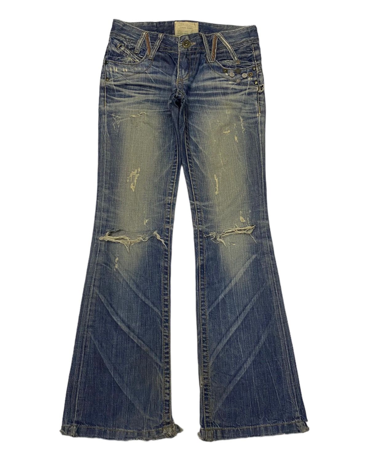 If Six Was Nine 🔥FLARE JEANS LOLITA LOW RISE DISTRESSED FLARE DENIM JEANS Size US 30 / EU 46 - 7 Thumbnail