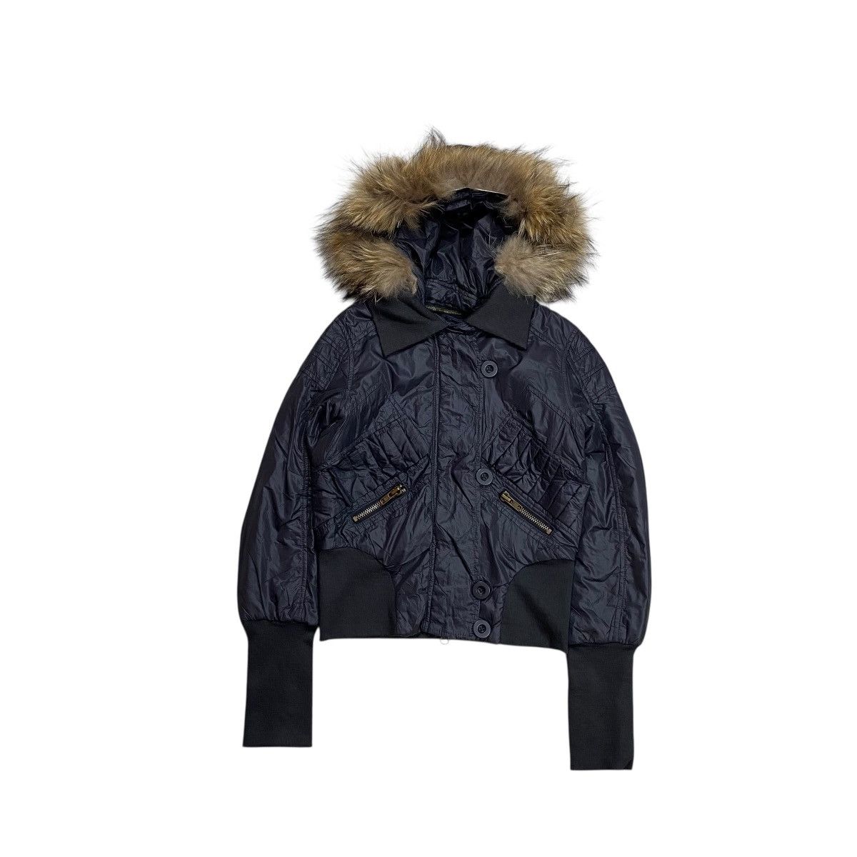 Le Grande Bleu (L.G.B.) Moussy Puffer Fur Jacket Size US S / EU 44-46 / 1 - 1 Thumbnail