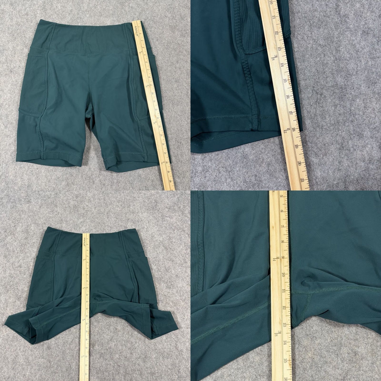 Vintage MONDETTA High Waist Performance Shorts Women's L Green Size 36" / US 14 / IT 50 - 8 Thumbnail