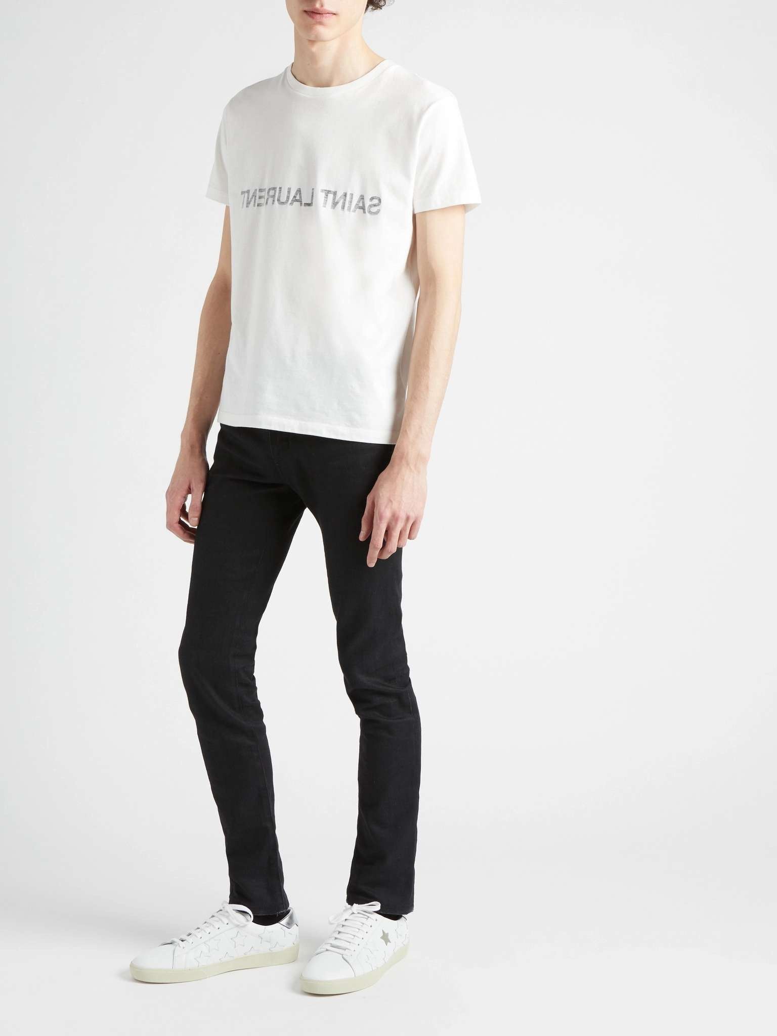 Saint Laurent Paris o1s1wg110425 663278 Reverse T-Shirt in White Size US S / EU 44-46 / 1 - 2 Thumbnail
