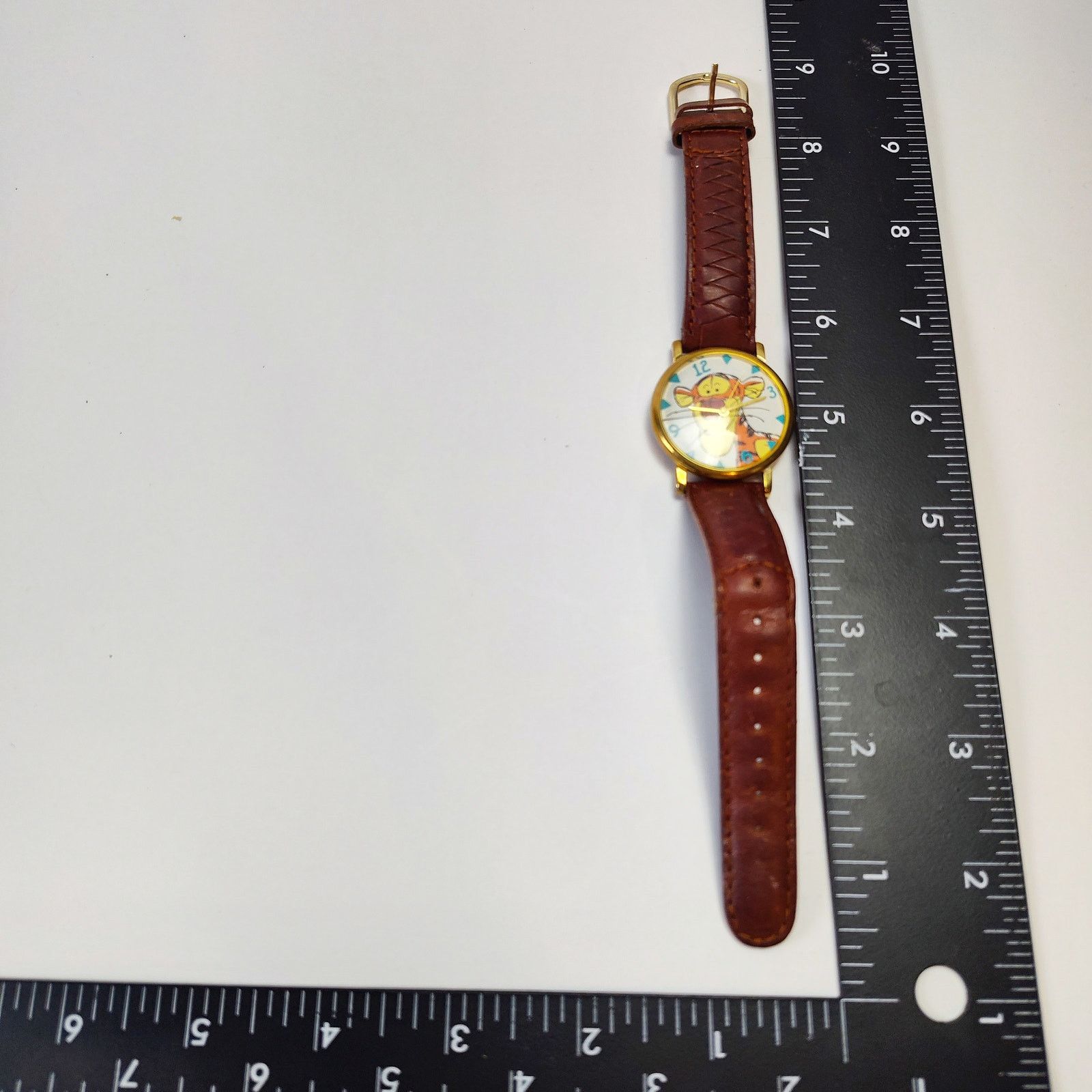 Disney Vintage Timex Disney Tigger Watch Large Dial Brown Strap Size ONE SIZE - 5 Thumbnail