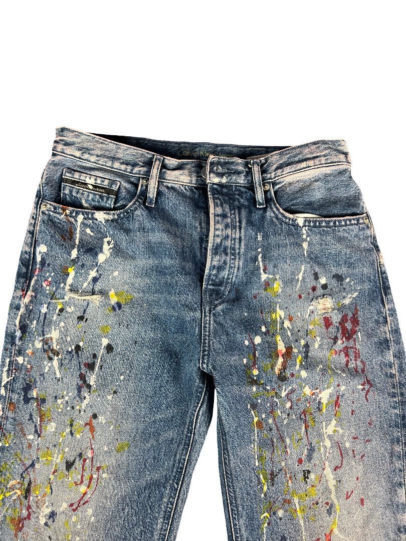 Calvin Klein Calvin Klein Paint Splatter Jeans – W28 L30 – Italian Fabric Size US 28 / EU 44 - 3 Thumbnail