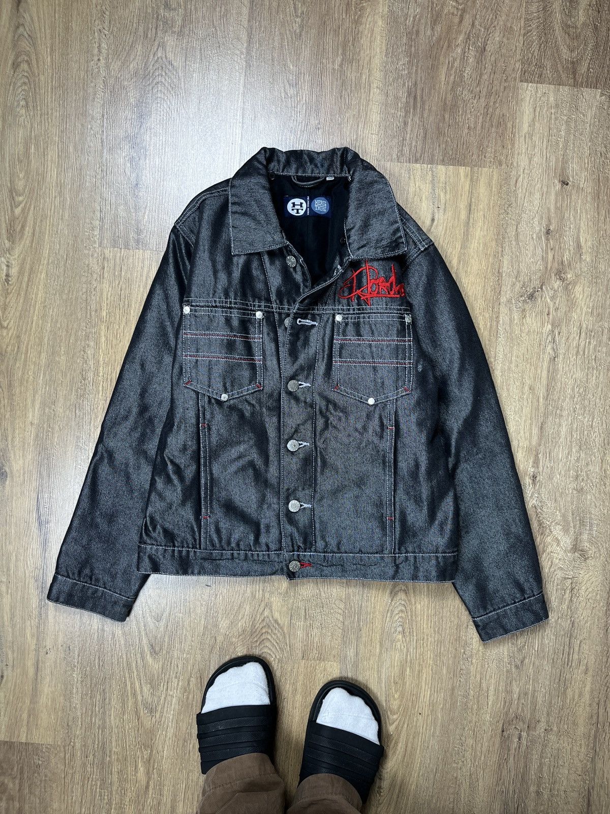 Japanese Brand ➕ vintage shiny denim jacket skate style Japanese brand Size M / US 6-8 / IT 42-44 - 2 Thumbnail