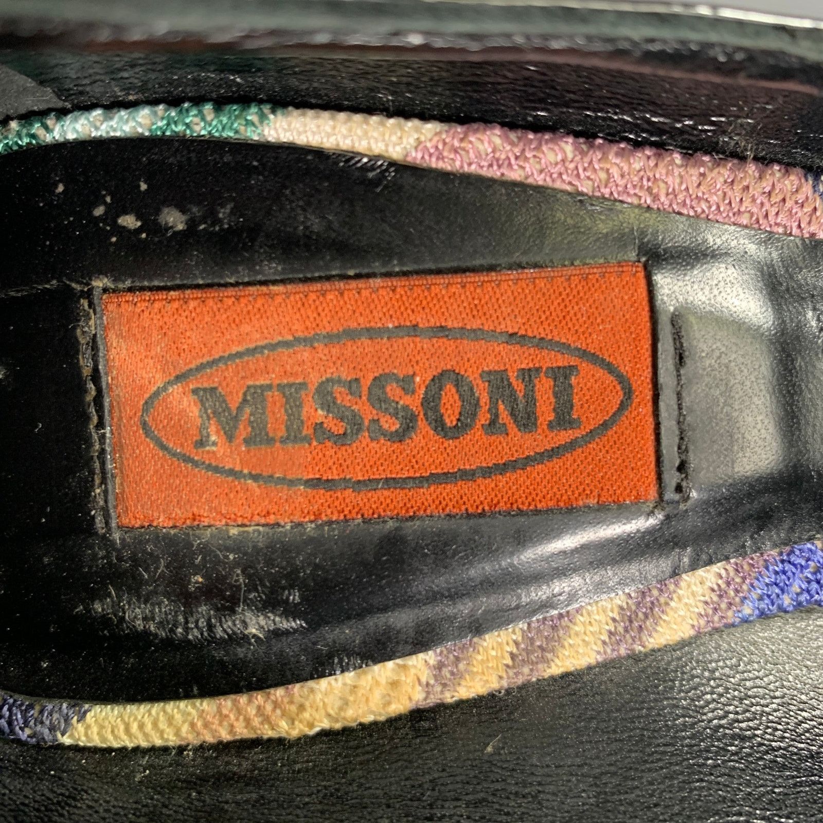 Missoni MISSONI Size 7.5 Purple Green Chevron Pumps Size US 7.5 / IT 37.5 - 8 Thumbnail