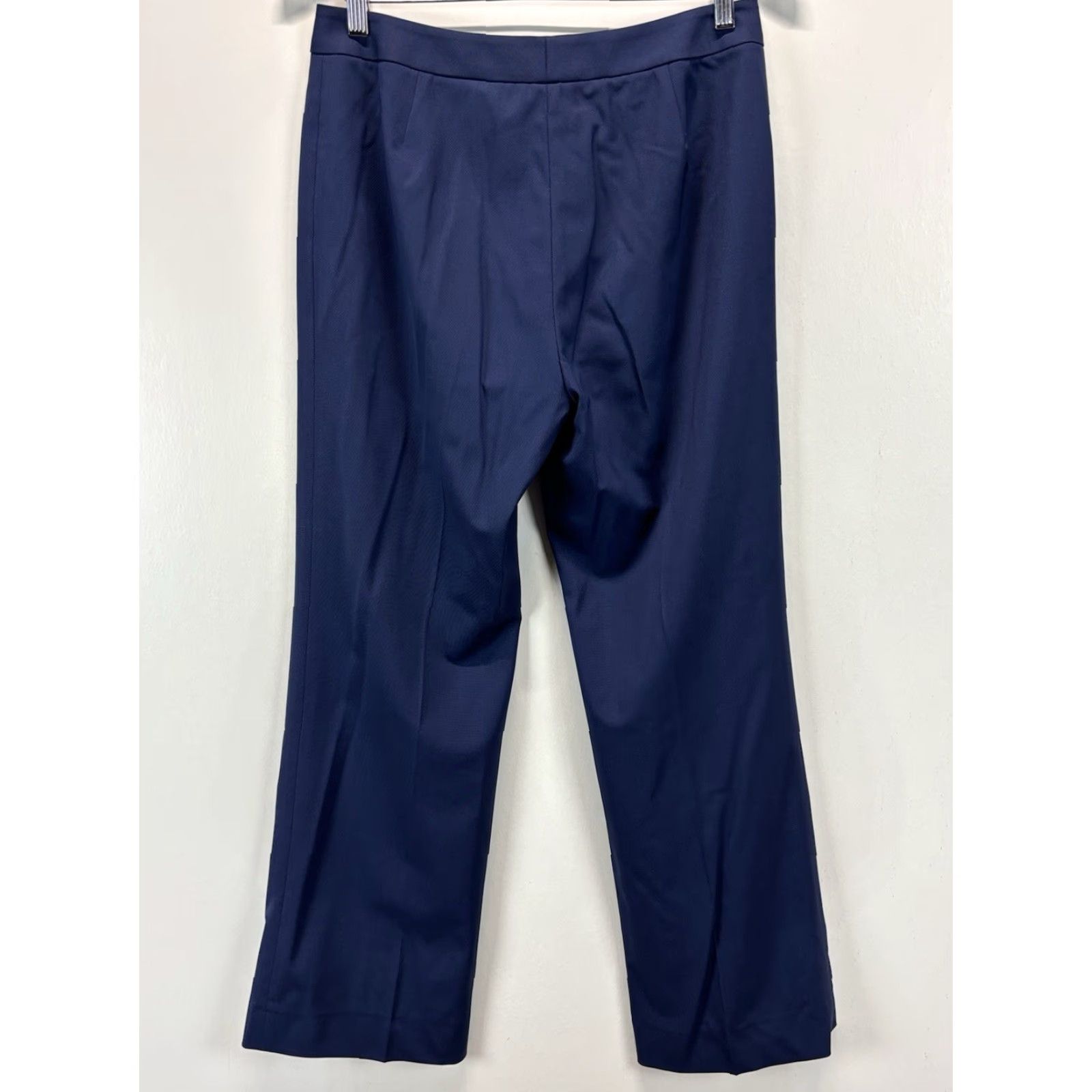 Vintage VINTAGE Lafayette 148 New York Virgin Wool Pants Women Sz 8 Blue Career Dress Pants Flat Front Straight Leg Women 8 Blue Career Womens Size 30" / US 8 / IT 44 - 3 Thumbnail