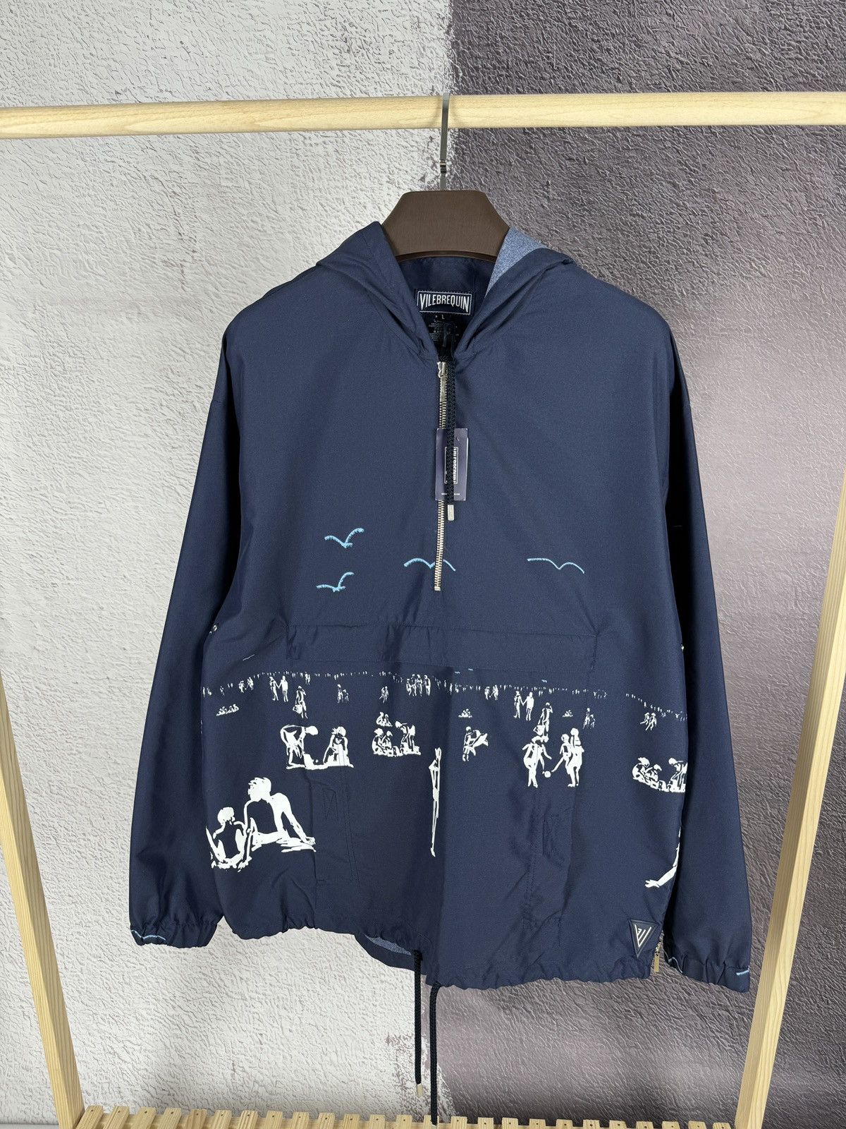Vilebrequin VILEBREQUIN 'Jayak' Half Zip Hooded Jacket Size US L / EU 52-54 / 3 - 1 Thumbnail