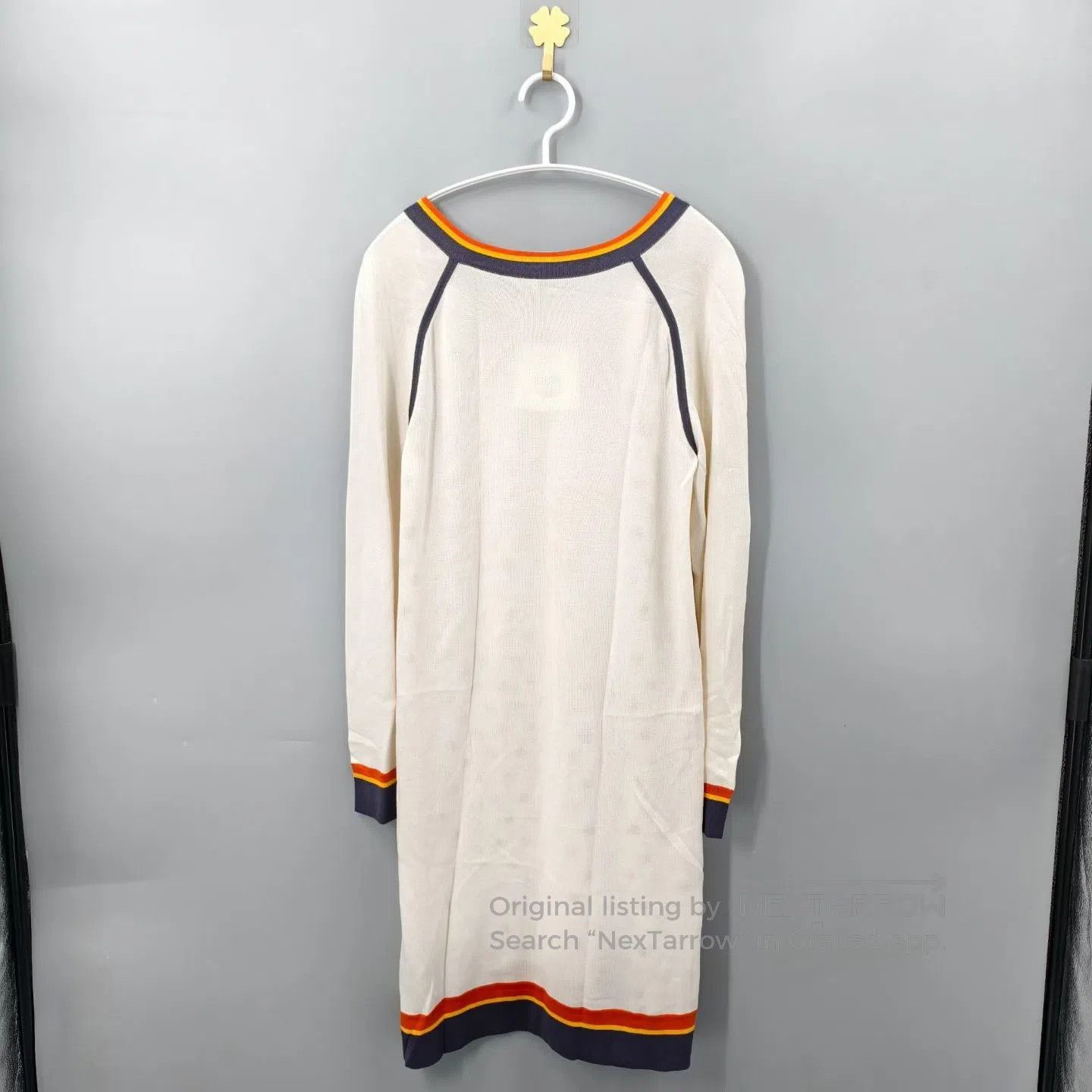 Hermes Hermes White Polka Dot Color-Block Knit Dress| Size XXS / US 00 / IT 34 - 2 Thumbnail