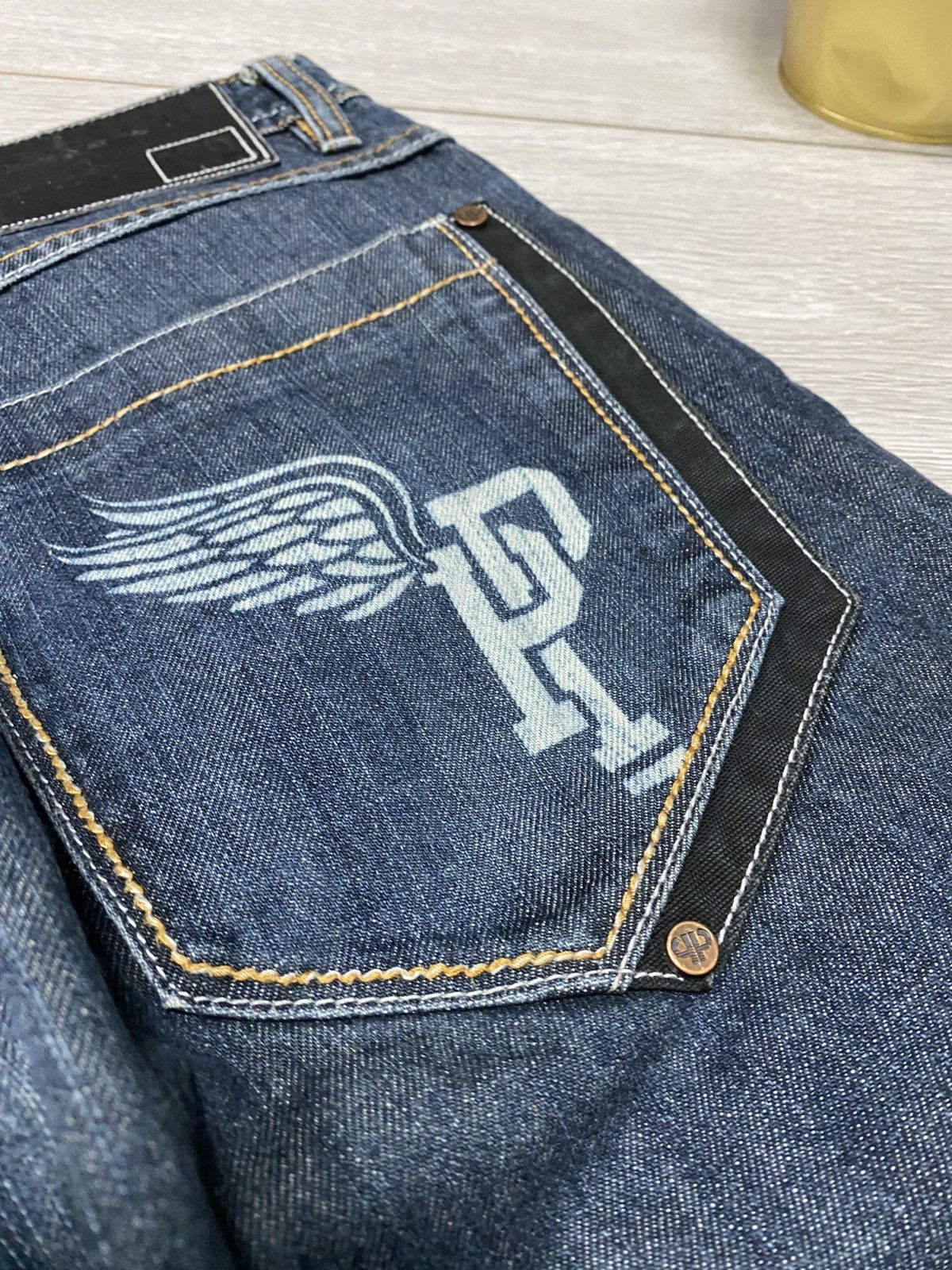 Pelle Pelle Pelle Pelle big logo PP wings vintage jeans pants Size US 34 / EU 50 - 2 Thumbnail