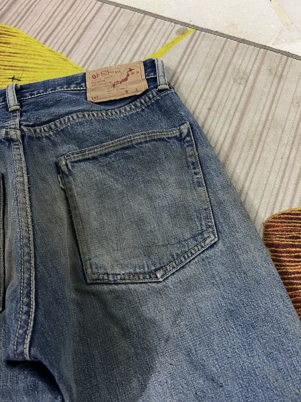 💥Vintage Orslow 105 Selvedge Mud Wash Jean