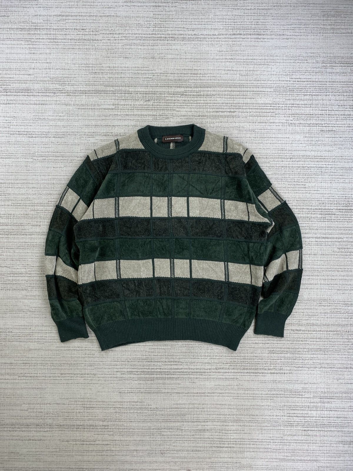 Lindbergh Vintage Lindbergh Patchwork Knit Sweatshirt Size US L / EU 52-54 / 3 - 1 Thumbnail