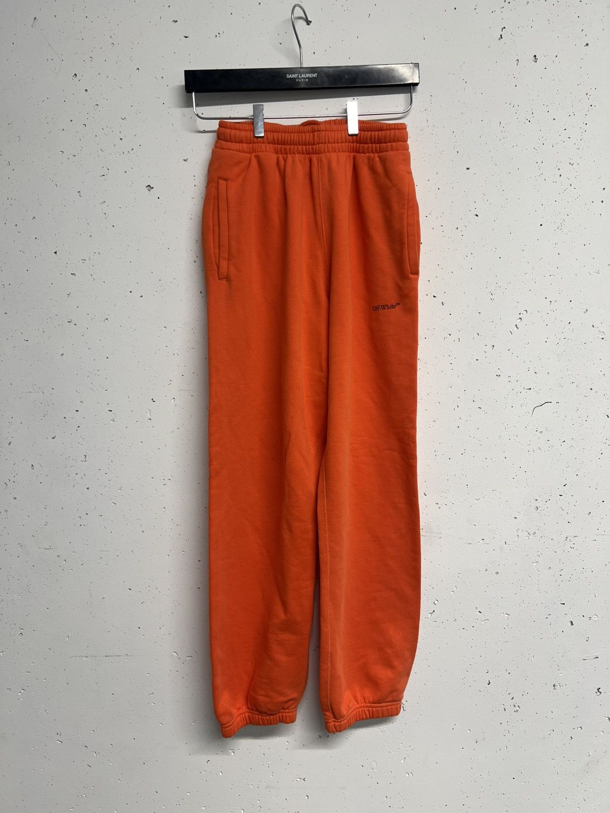 Off-White Orange Sprayed Arrows Logo Sweatpants Size US 28 / EU 44 - 3 Thumbnail