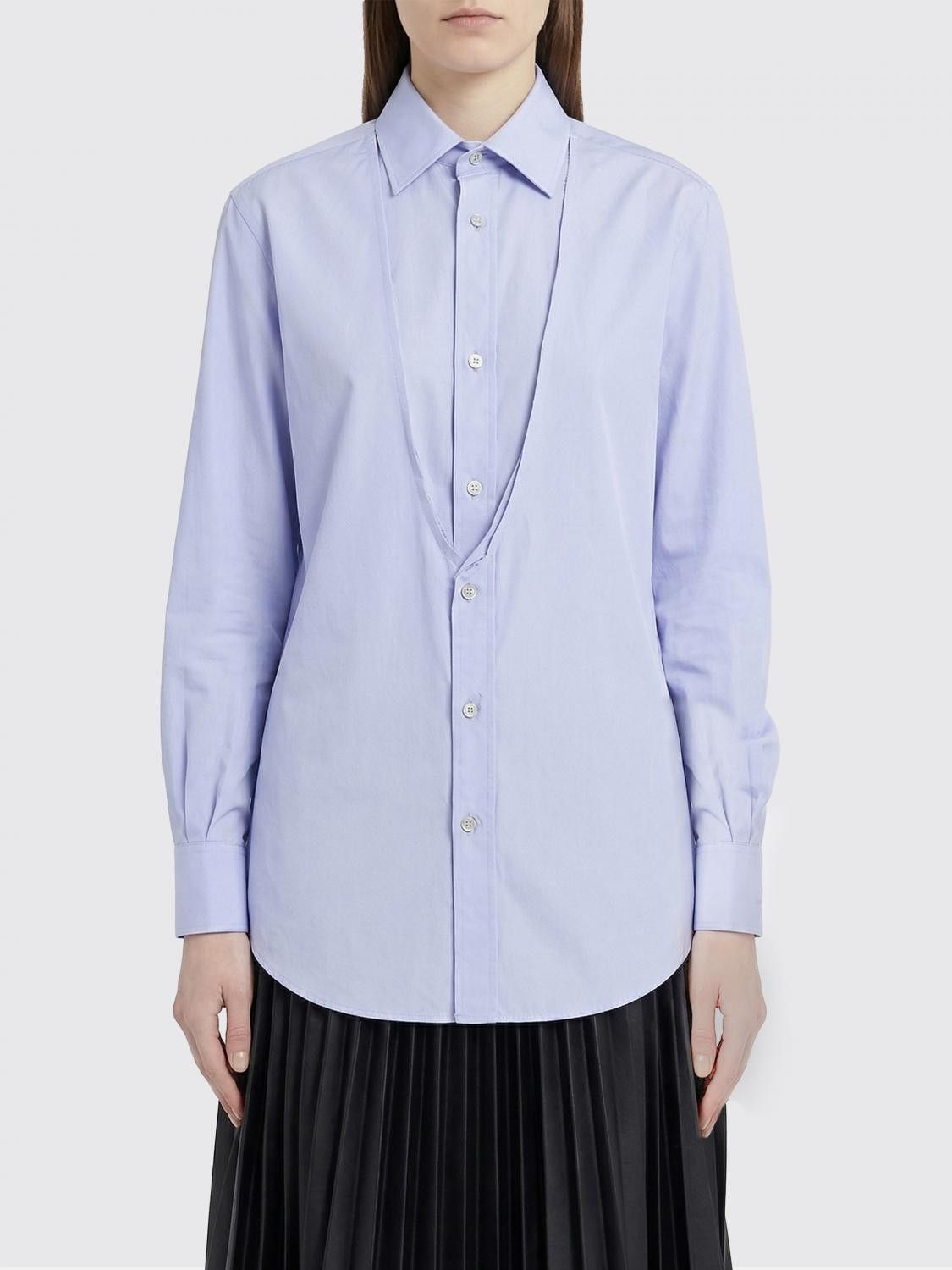 Maison Margiela Maison Margiela Shirt Woman Blue Size S / US 4 / IT 40 - 1 Thumbnail