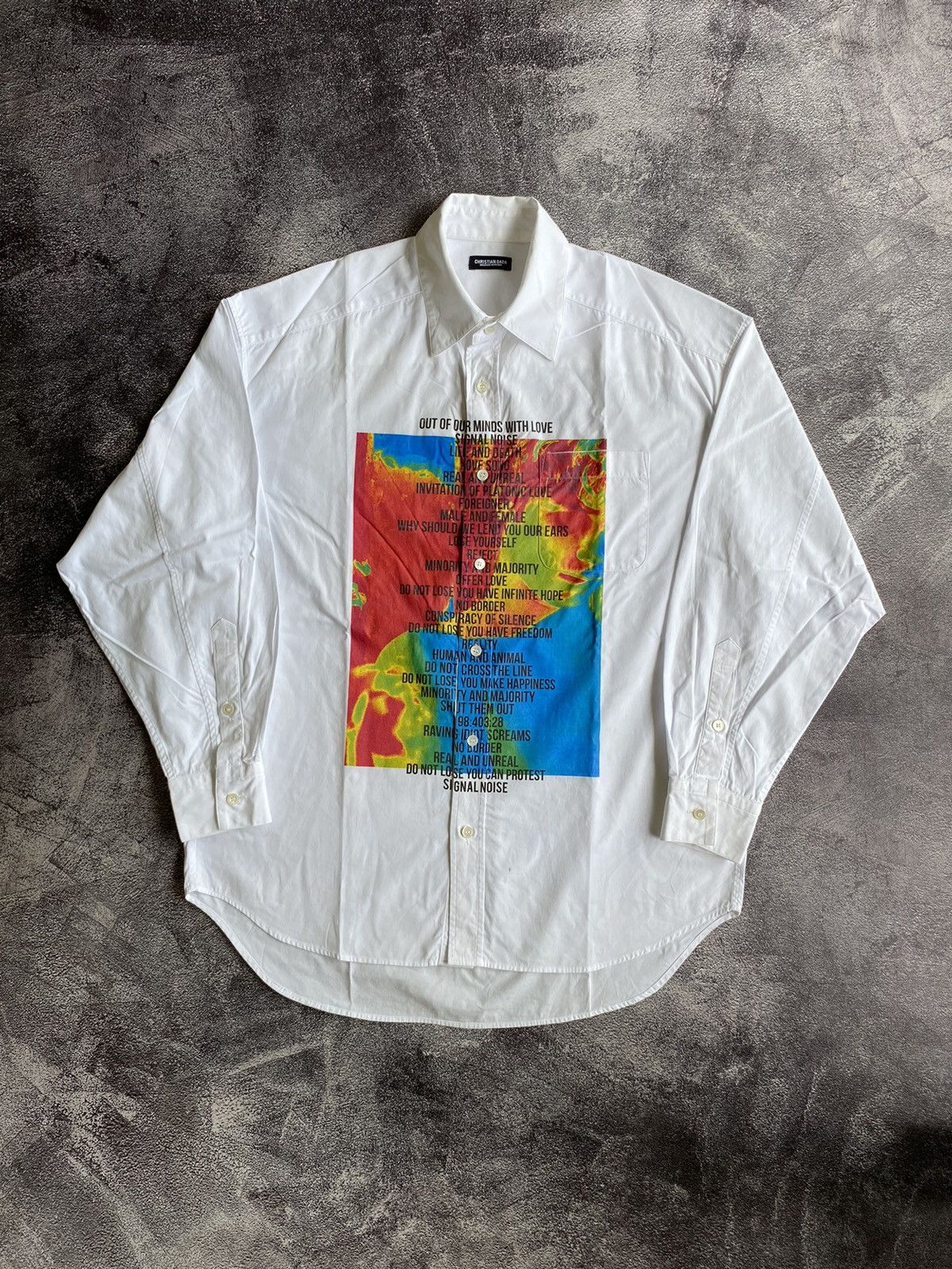 Japanese Brand Christian Dada Signal Noise Shirt Size US L / EU 52-54 / 3 - 1 Thumbnail