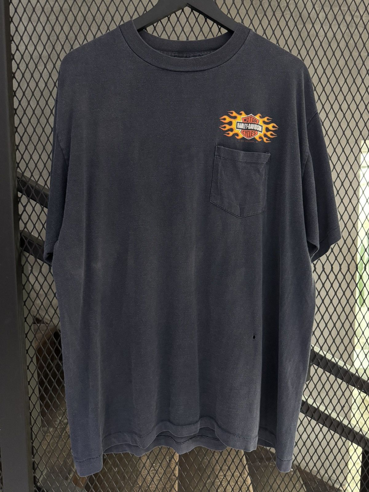 Harley Davidson Vintage 1991 Harley Davidson Marion County Pocket Tee Size US XL / EU 56 / 4 - 1 Thumbnail