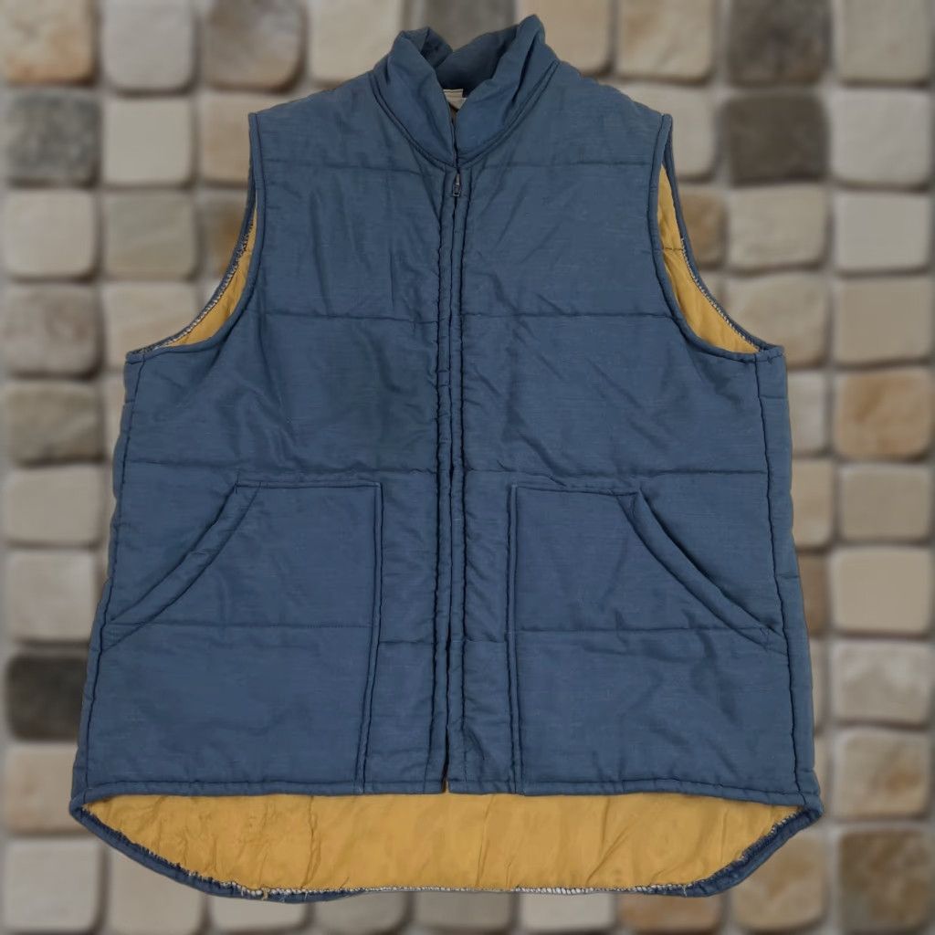 Vintage VINTAGE Keith Stuart Vest Mens Large Blue Puffer Full Zip Quilted Hiking 60s USA Size US L / EU 52-54 / 3 - 1 Thumbnail