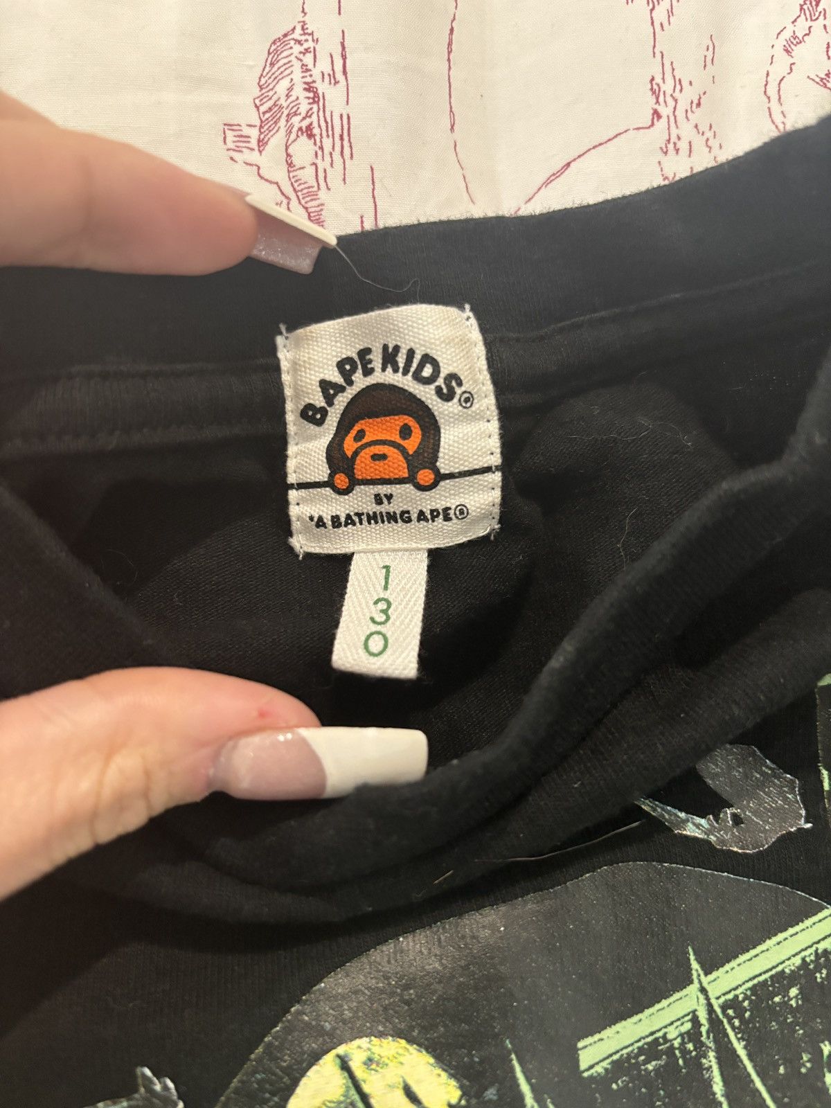 Bape BAPE shall never kill baby tee Size S / US 4 / IT 40 - 2 Thumbnail