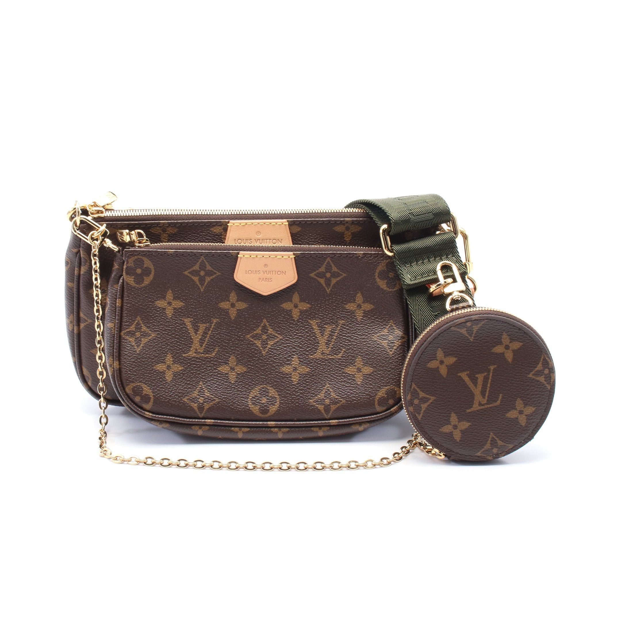 Louis Vuitton Louis Vuitton Multy Pochette Accessoires Monogram Khaki Shoulder Bag Brown Green Size ONE SIZE - 1 Thumbnail
