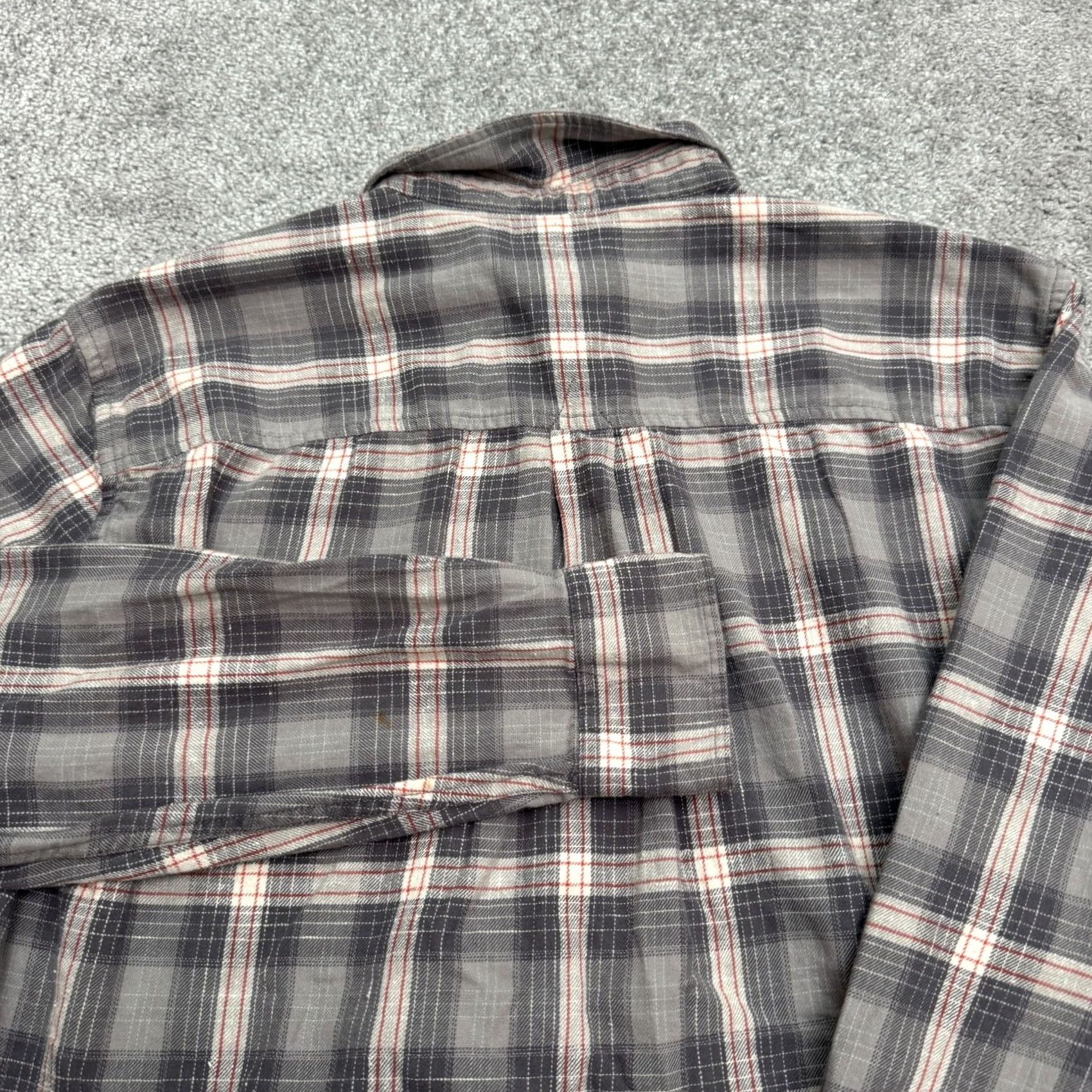 Lucky Brand Lucky Brand Flannel Button Down shirt Mens L Gray Brown Plaid Cotton Casual Shirt Size US L / EU 52-54 / 3 - 3 Thumbnail
