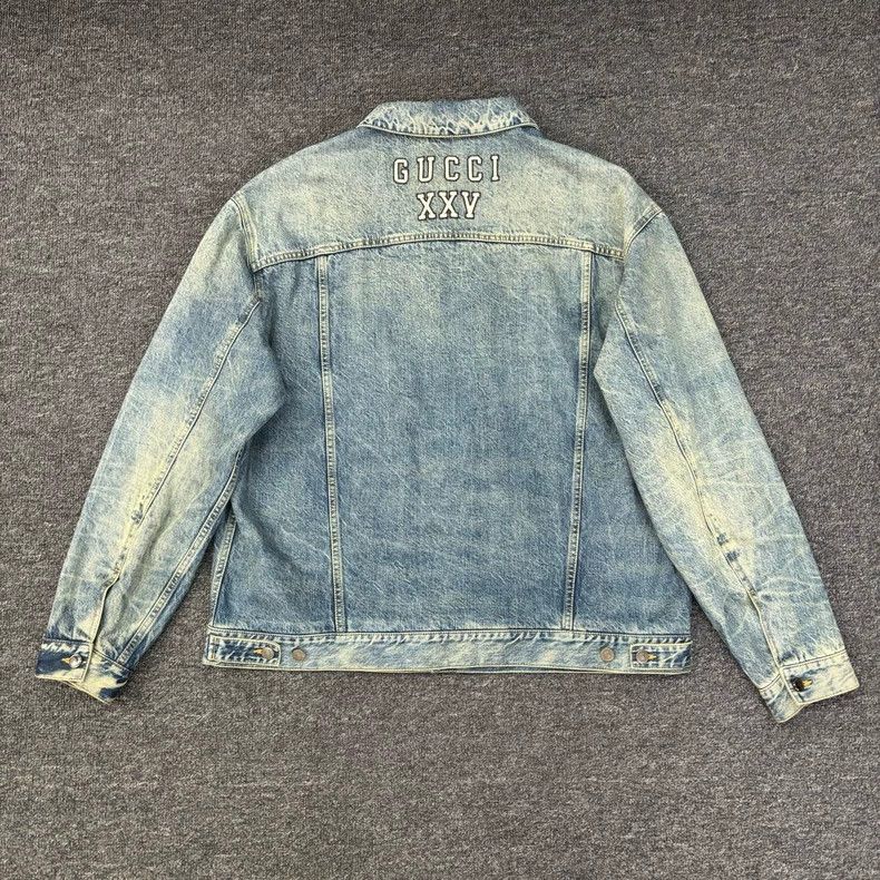 Gucci Gucci SS23 letter print single-breasted denim jacket 2501-N Size US XL / EU 56 / 4 - 6 Thumbnail