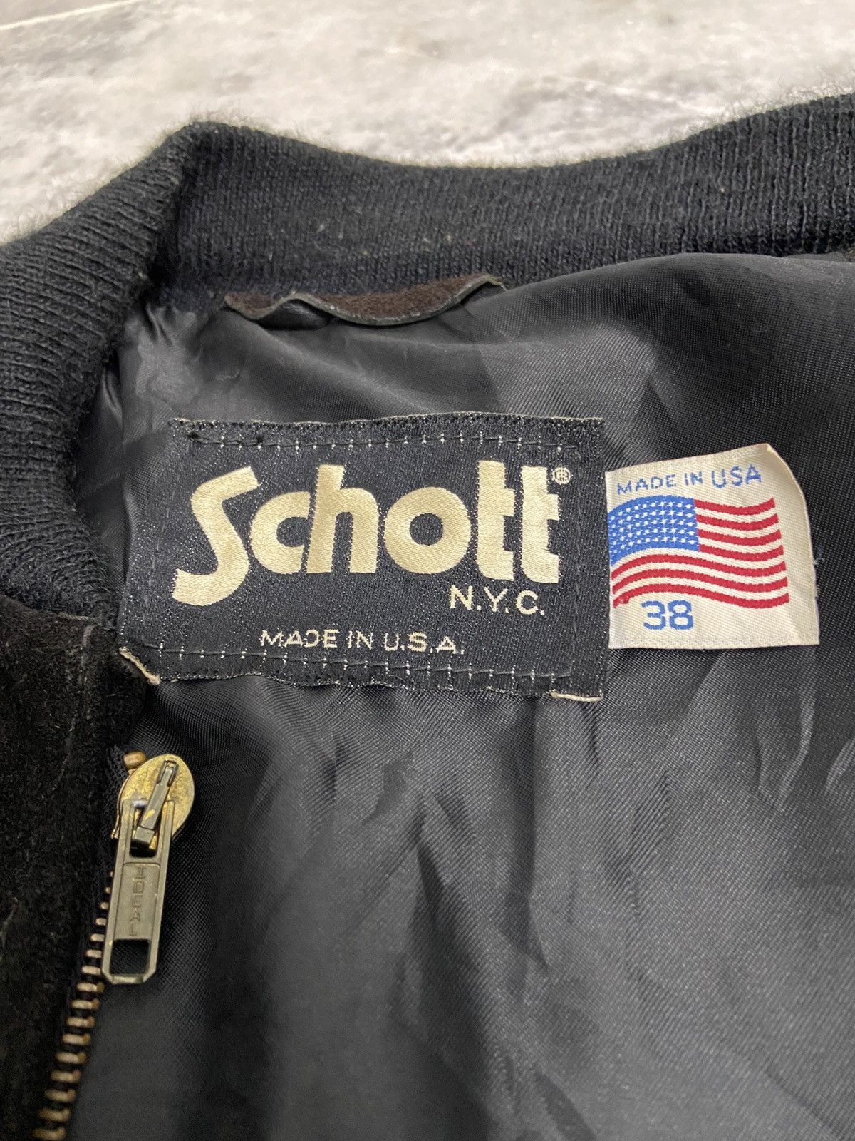 Schott Schott NYC Suede Leather Bomber Jacket Size US S / EU 44-46 / 1 - 3 Thumbnail