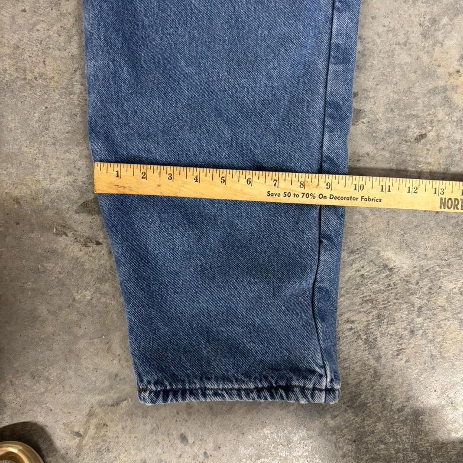 L.L. Bean 90s LL Bean Flannel Lined Blue Jeans Size US 41 - 8 Thumbnail