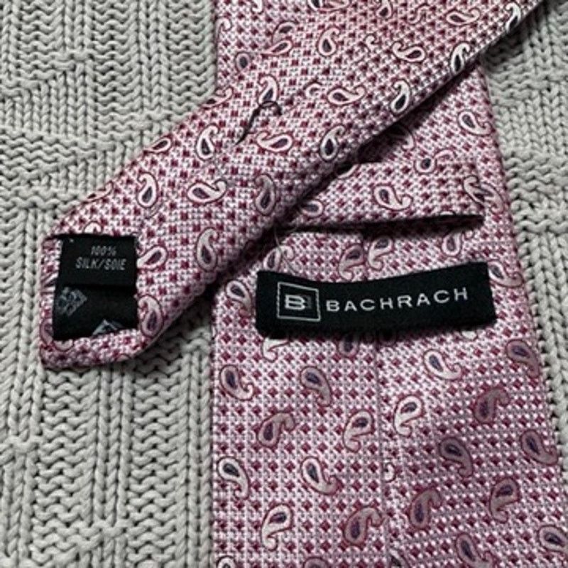 Bachrach Bachrach pink small paisley silk tie Size ONE SIZE - 2 Thumbnail