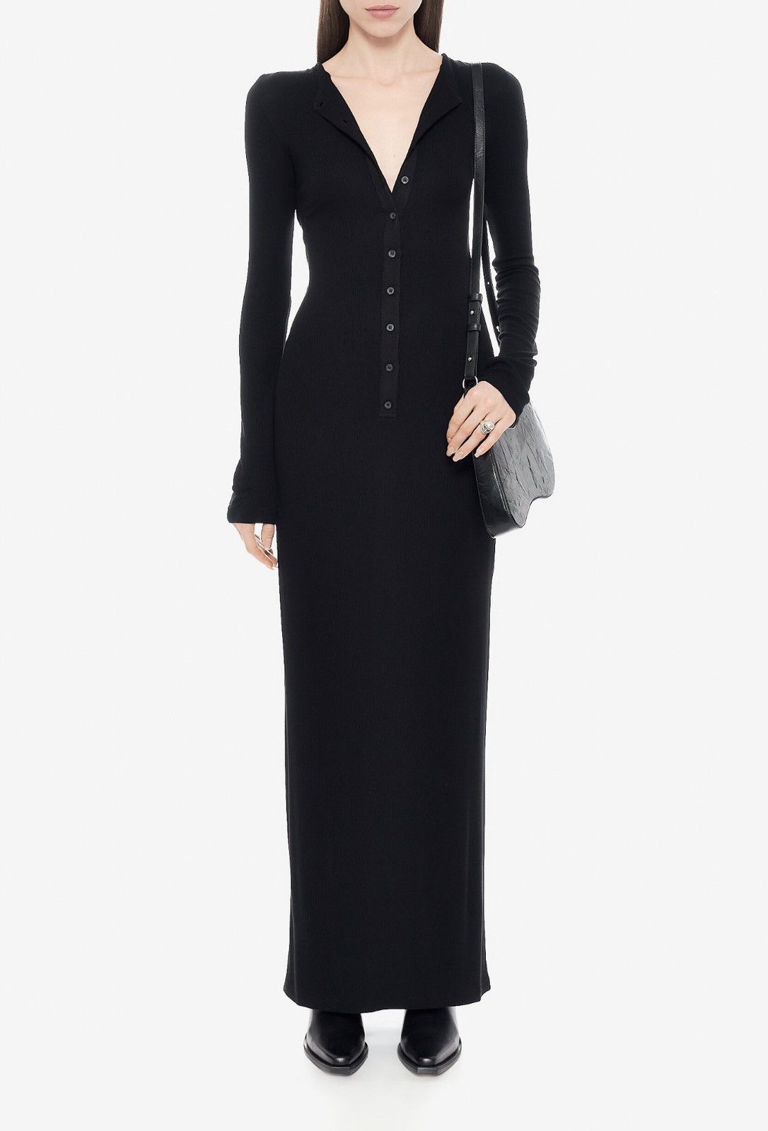 Acne Studios Last Acne Studios Etrixie Ribbed-Knit Maxi Dress in Black Size XS / US 0-2 / IT 36-38 - 4 Thumbnail