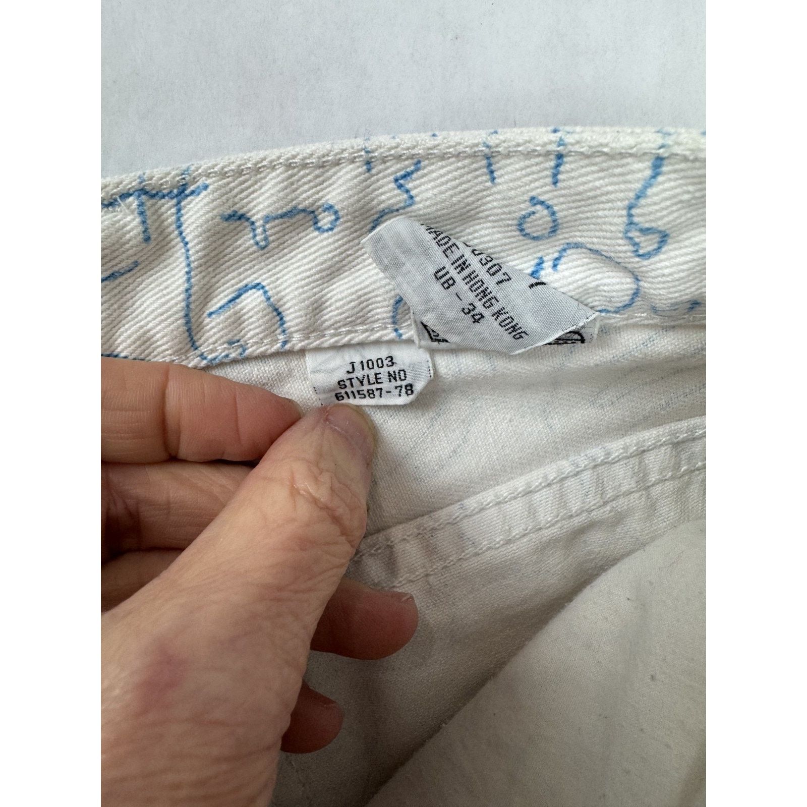UNIONBAY Vintage Union Bay 80s 90s Jeans Squiggle Doodle Hong Kong 7 Size 26" / US 2 / IT 38 - 8 Thumbnail