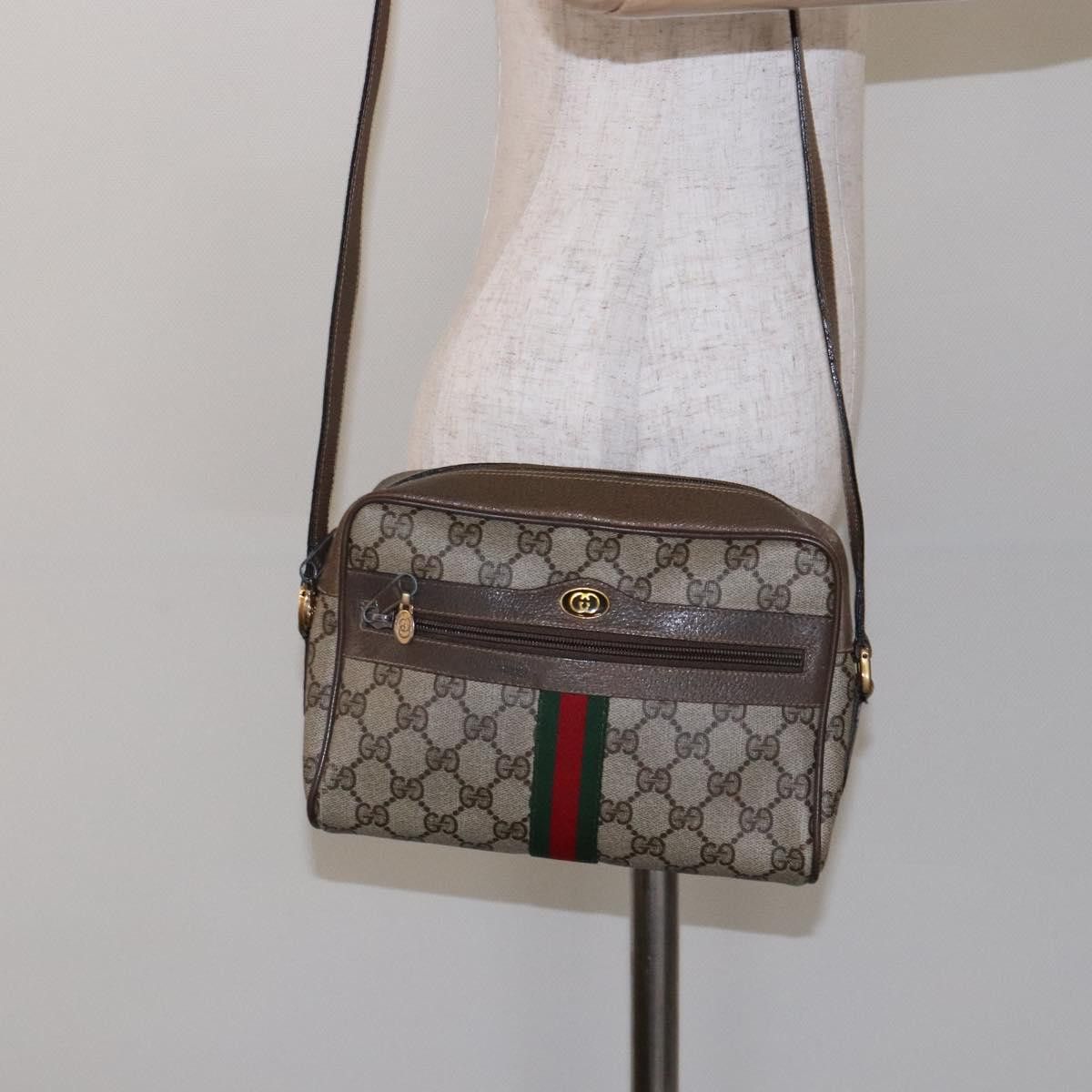 Gucci GUCCI GG Supreme Web Sherry Line Shoulder Bag Pvc Beige 68 Size ONE SIZE - 22 Thumbnail