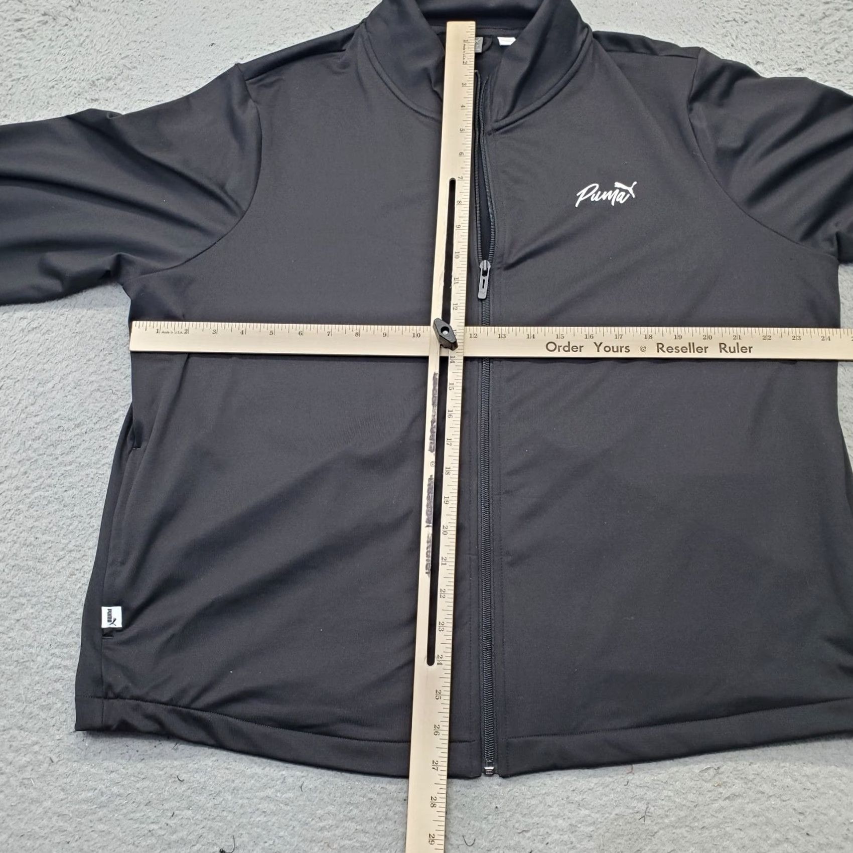 Puma PUMA Track Jacket Mens 2X Black Lightweight Moisture Wicking Long Sleeve Zip-Up Size US XXL / EU 58 / 5 - 3 Thumbnail