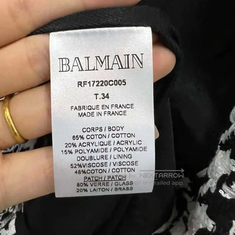 Balmain Balmain Grey Cotton Long Coat for Women . Size XXS / US 00 / IT 34 - 3 Thumbnail