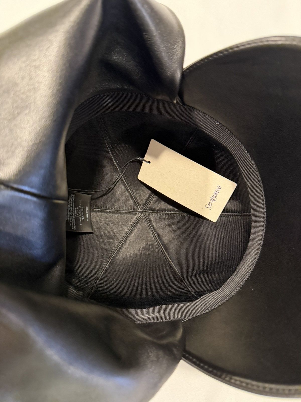 Saint Laurent Paris Saint laurent leather hat mens 59/L. 2024 Size ONE SIZE - 4 Thumbnail