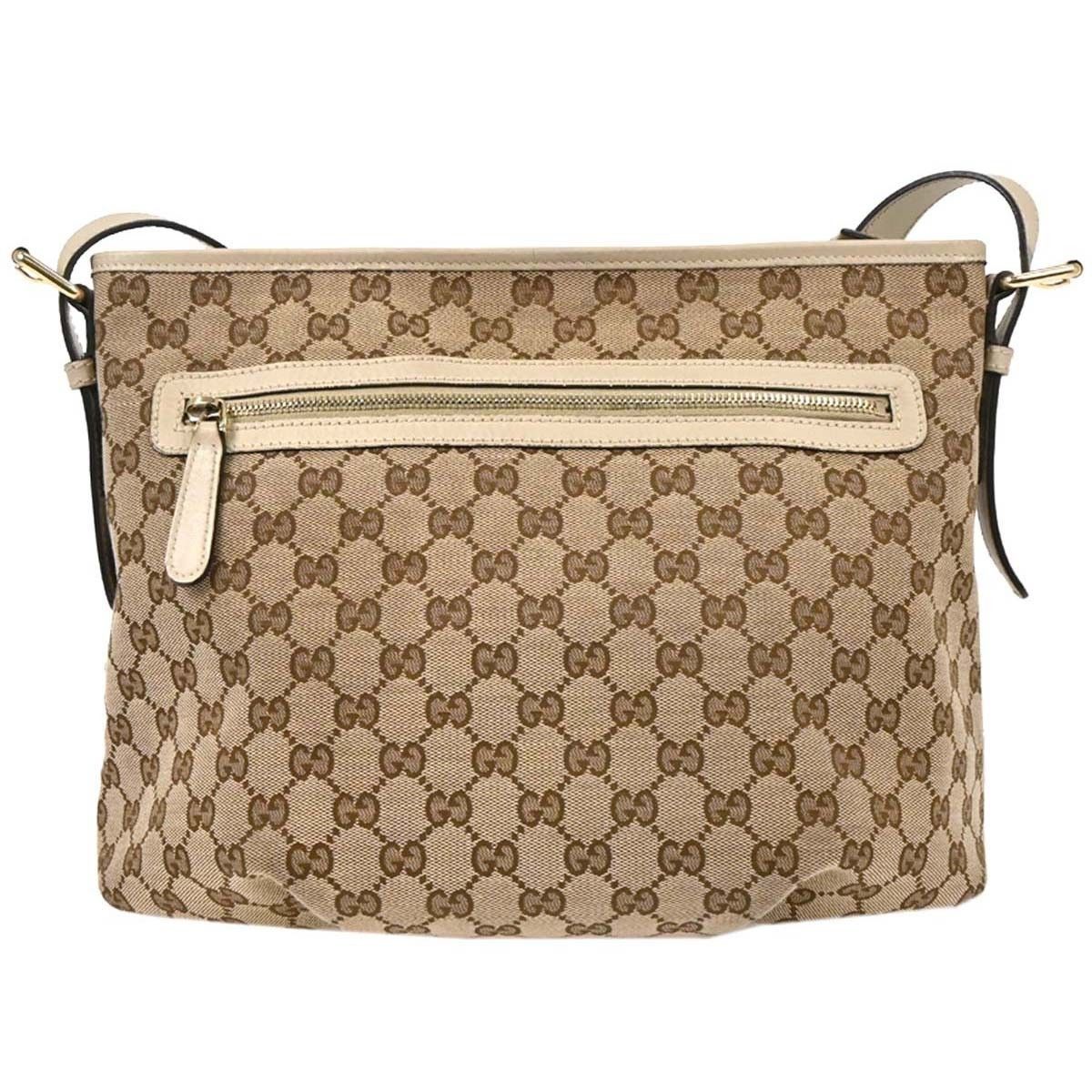 Gucci Gucci Front Zip Shoulder Bag GG Canvas Size ONE SIZE - 1 Thumbnail