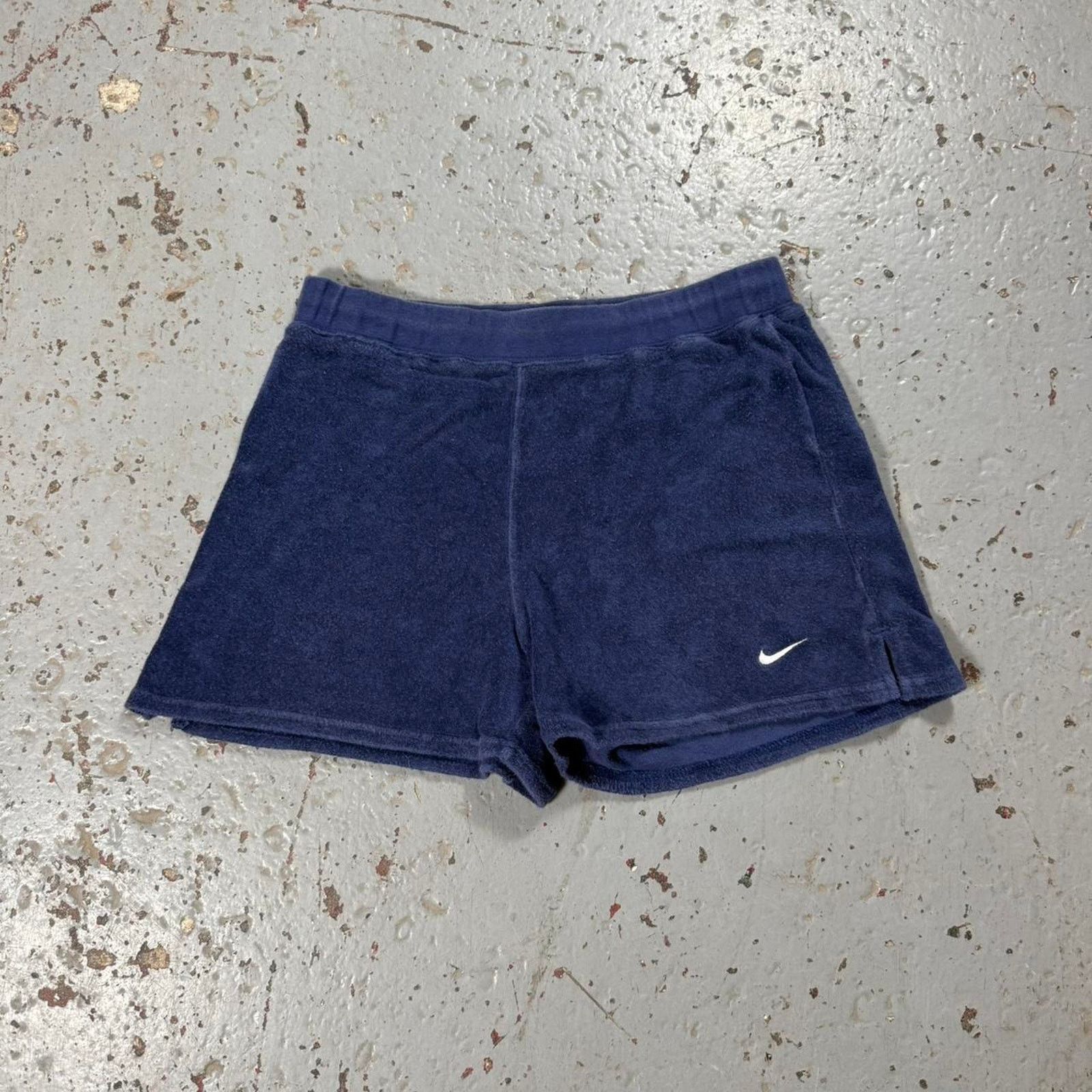 Nike Navy blue nike velvet shorts Size 26" / US 2 / IT 38 - 1 Thumbnail