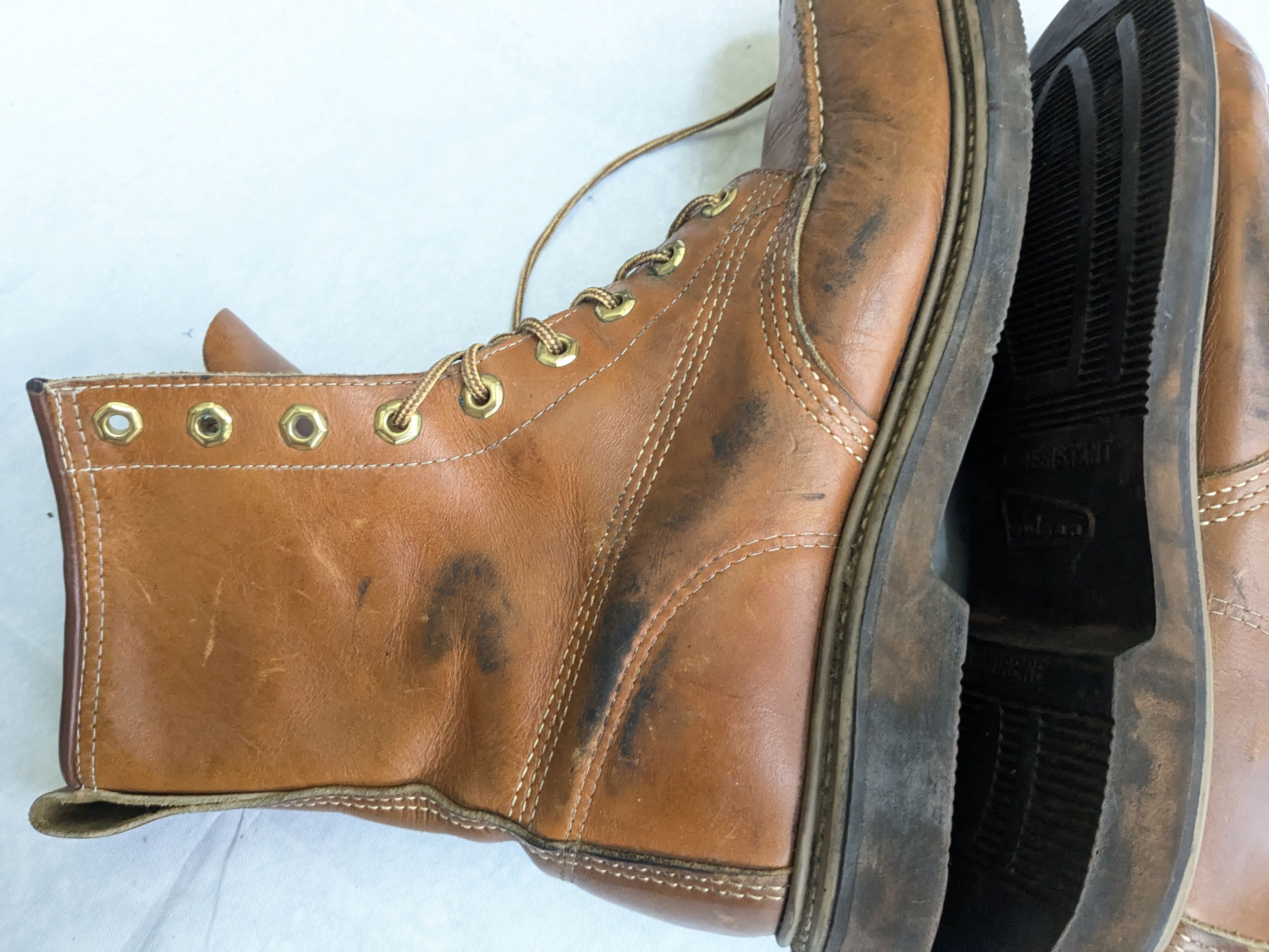 Vintage Vintage Combat Boots 9.5 Brown Leather Moc Toe Size US 9.5 / EU 42-43 - 8 Thumbnail