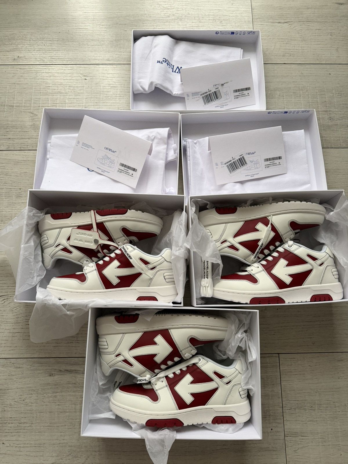 Off-White Off White Out Off Office Whute Burgundy Size US 9 / IT 39 - 1 Thumbnail